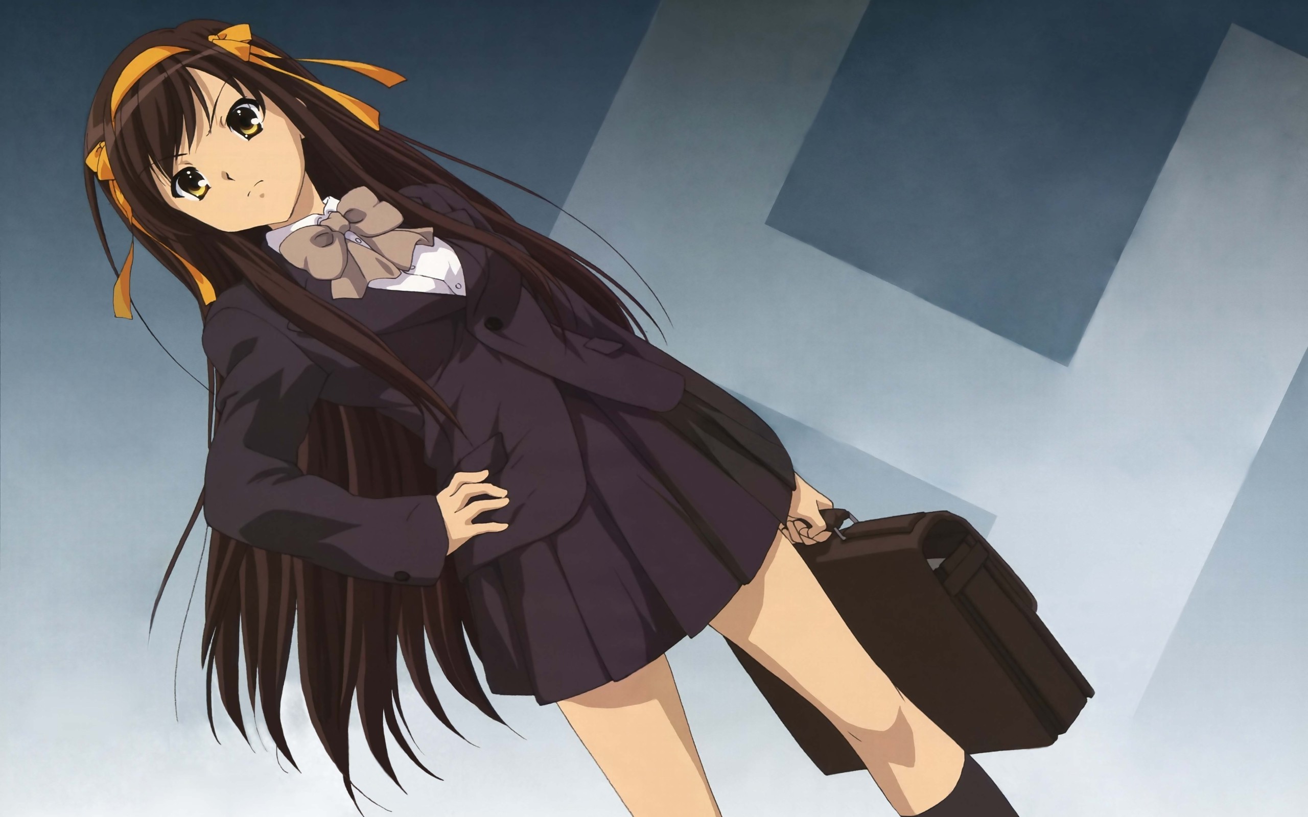 Haruhi Suzumiya from The Melancholy of Haruhi Suzumiya HD Wallpaper