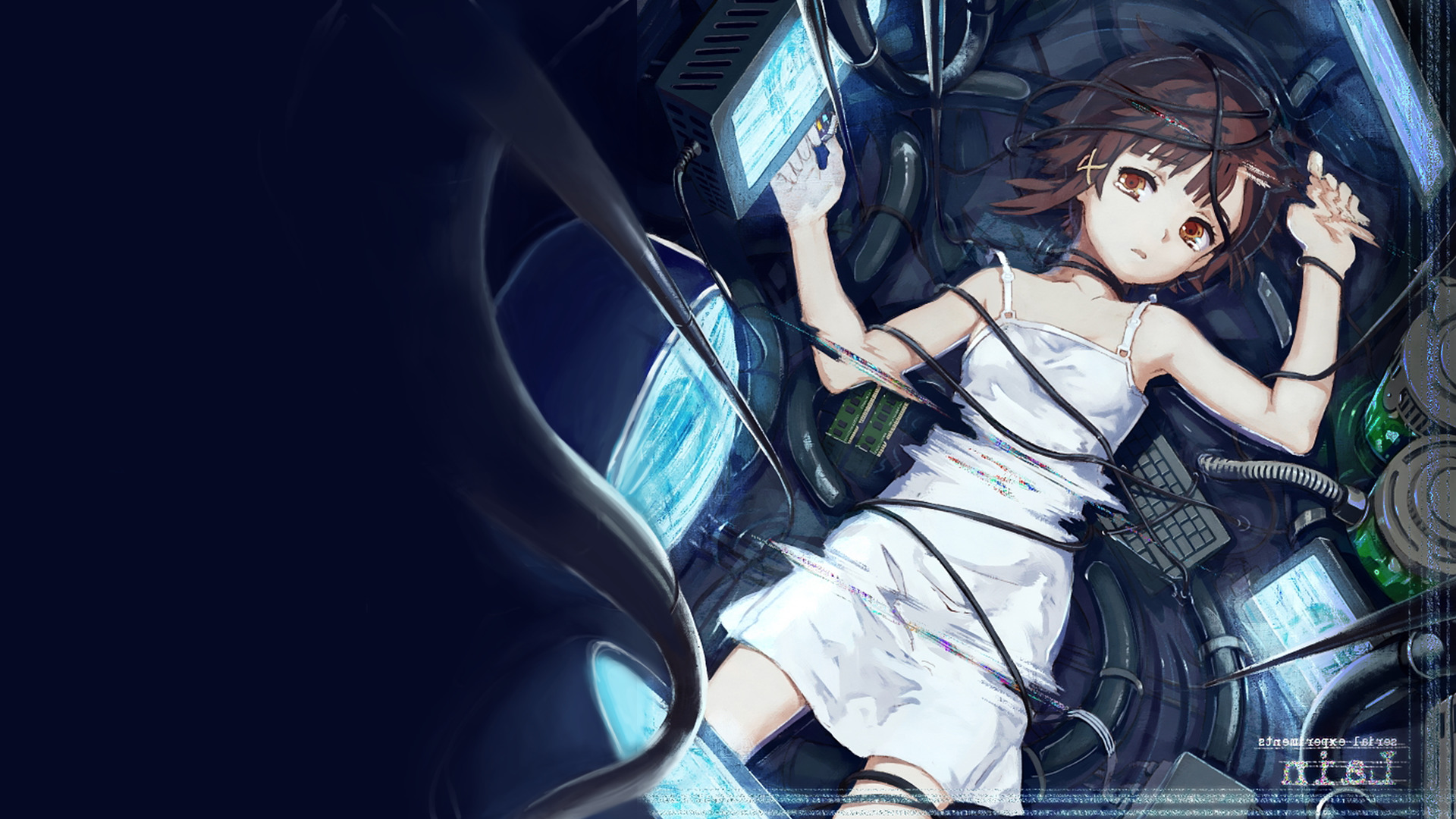 Lain Iwakura from Serial Experiments Lain in wires HD Wallpaper