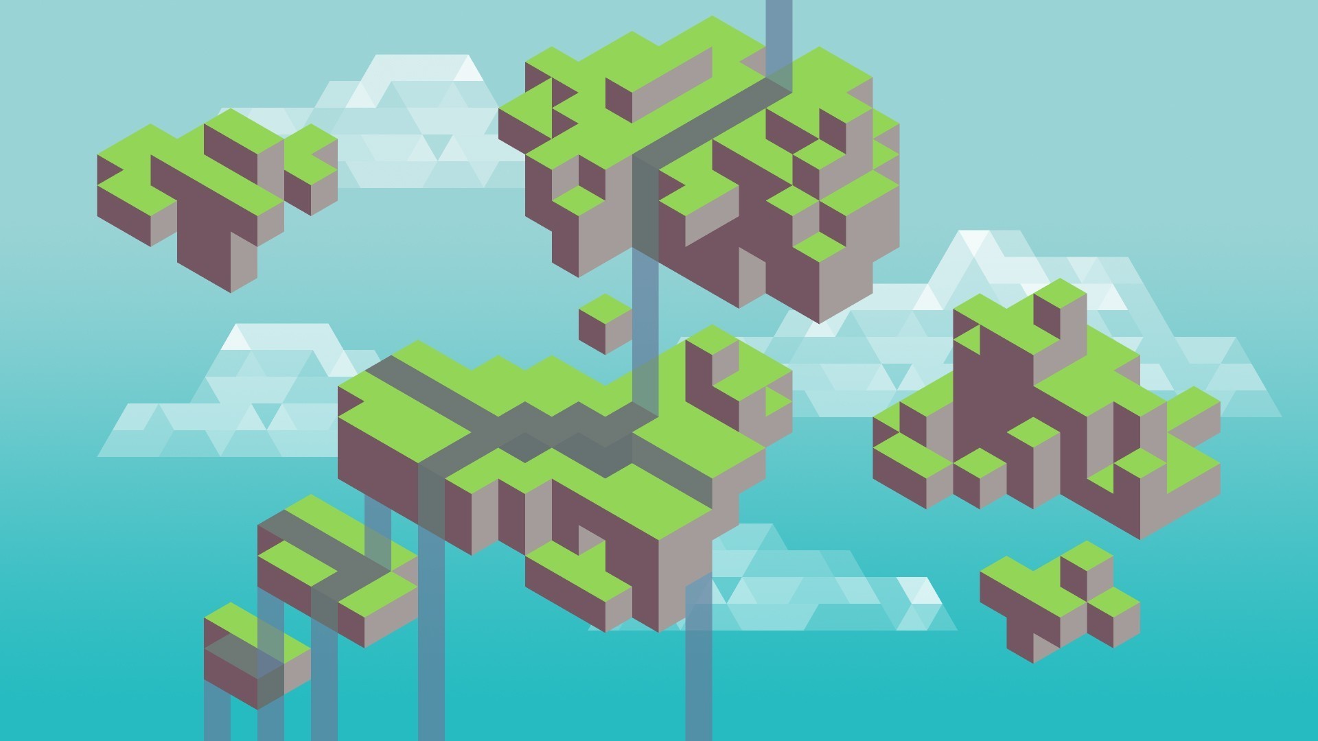 Minecraft floating islands in the sky HD Wallpaper