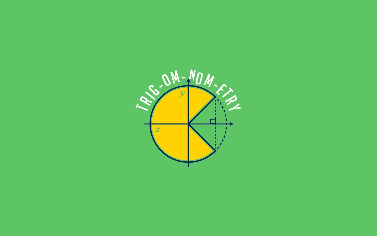 Trigonometry Pac-Man logo HD Wallpaper
