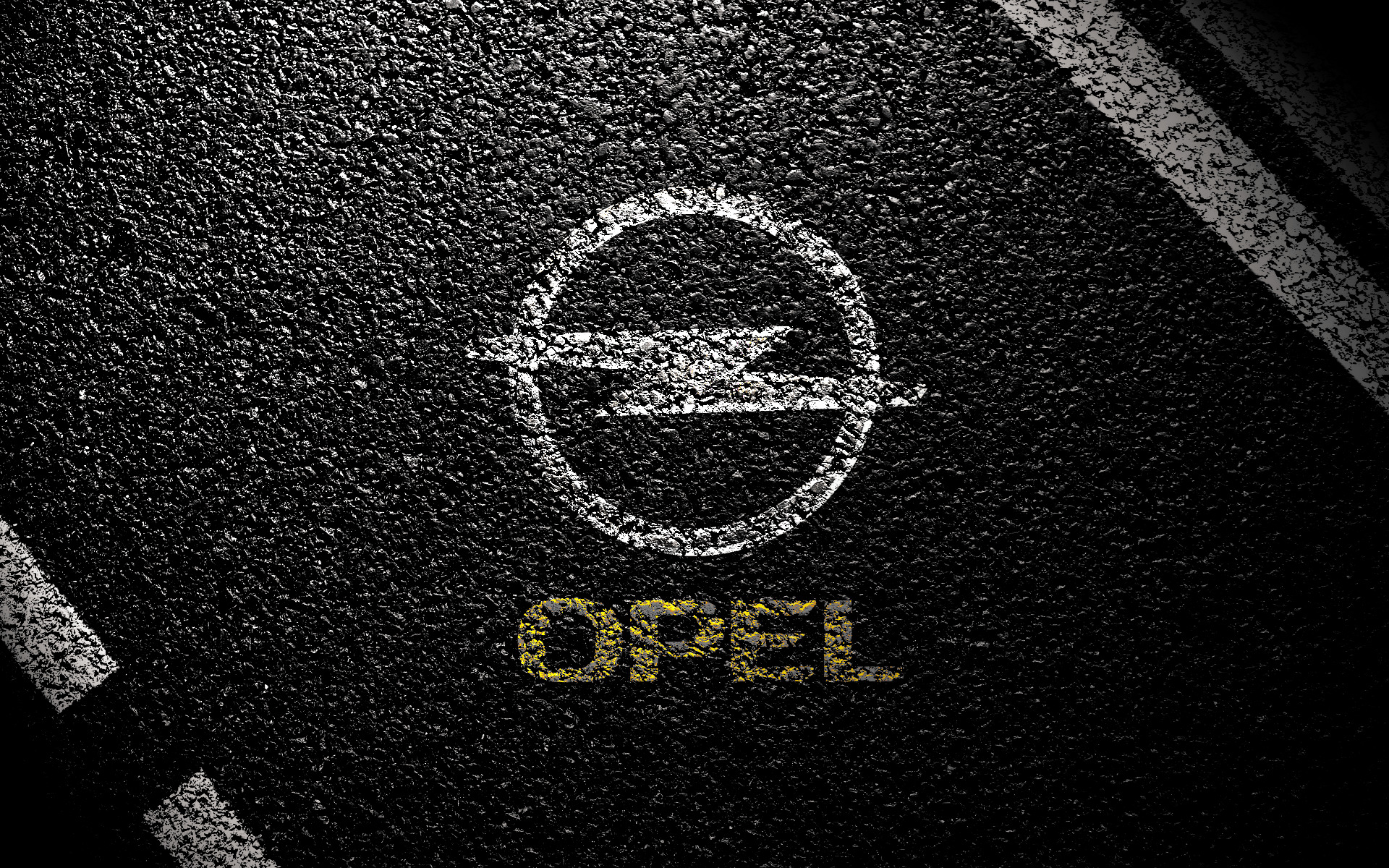 Opel logo on asphalt road HD Wallpaper