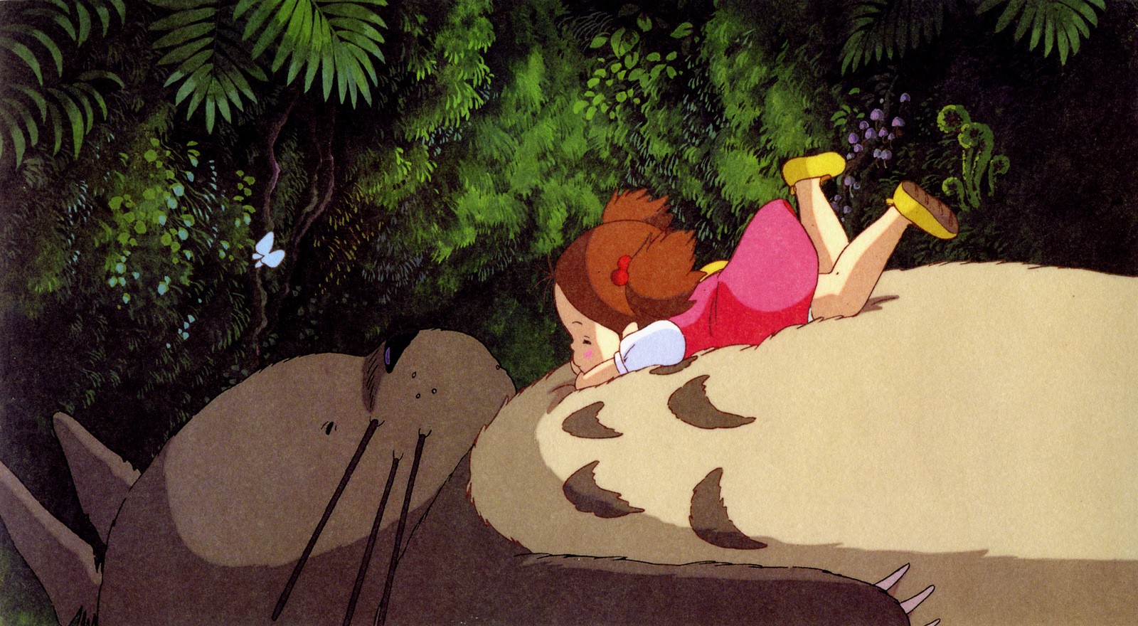 My Neighbor Totoro: Mei and Totoro in forest HD Wallpaper