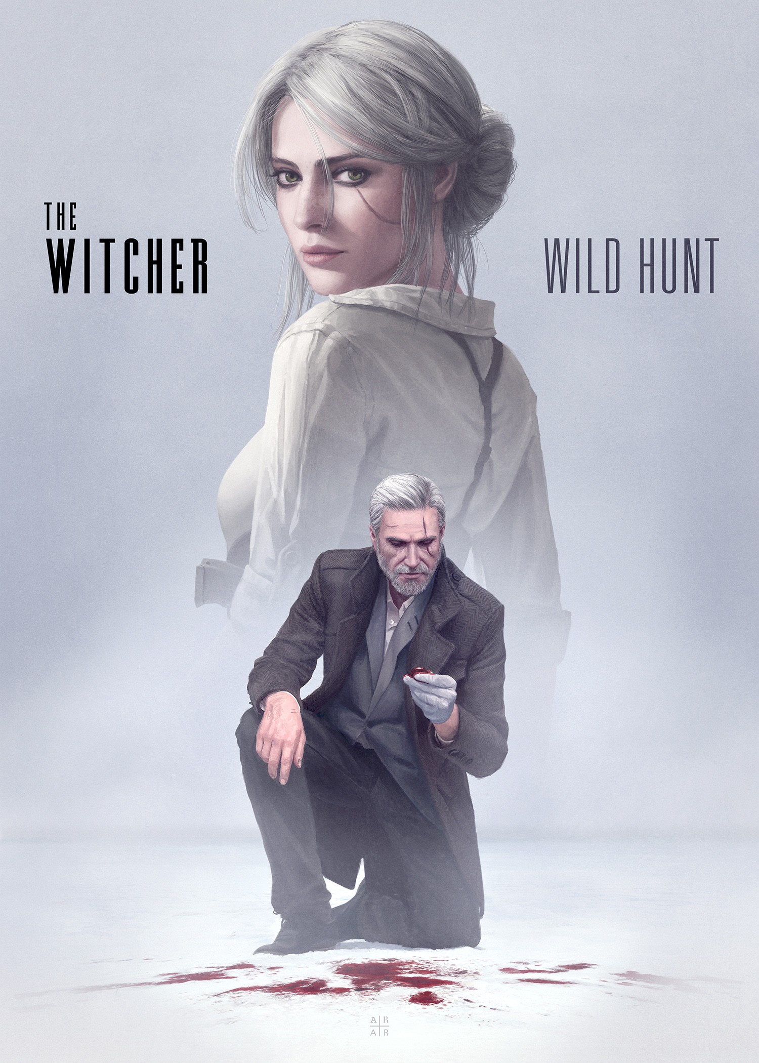 Geralt of Rivia and Ciri from The Witcher 3: Wild Hunt HD Wallpaper