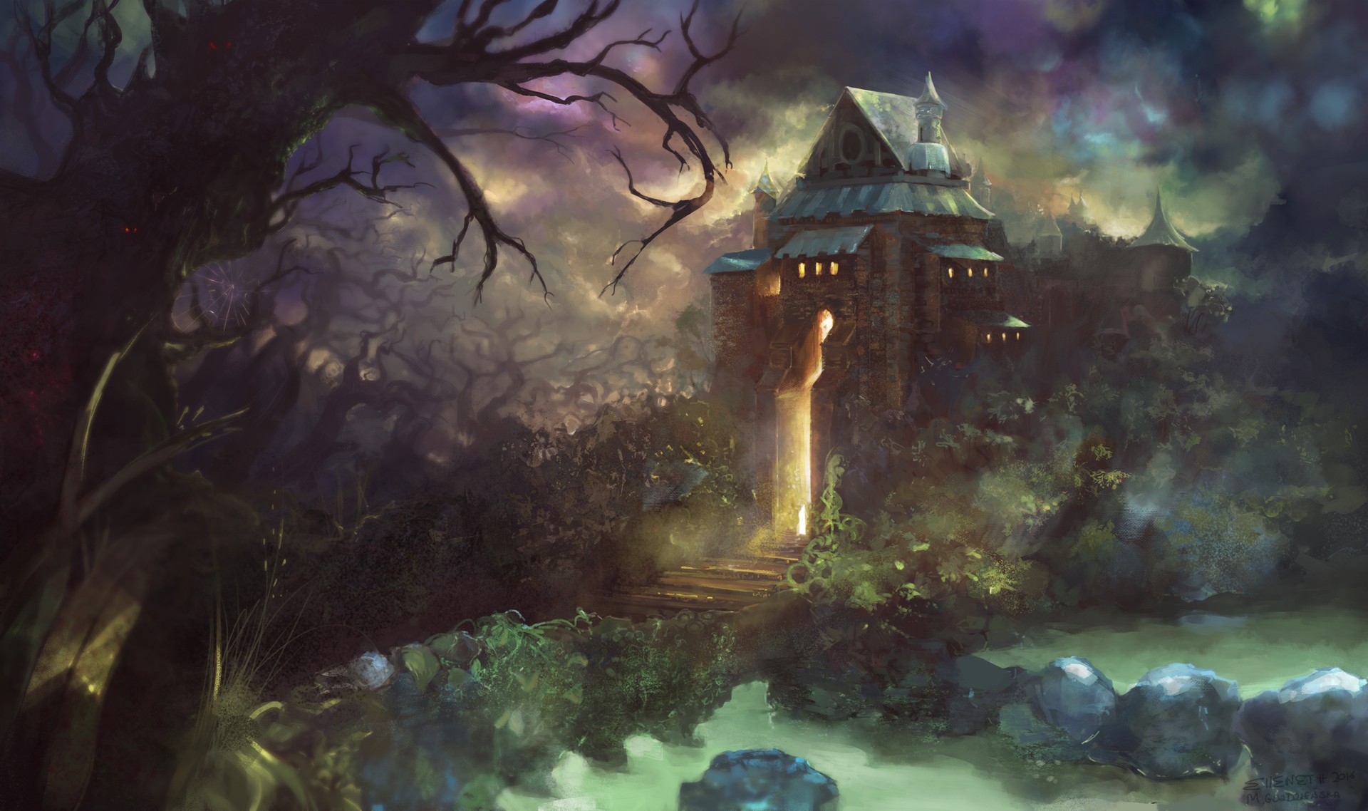fantasy art castle artwork HD Wallpaper