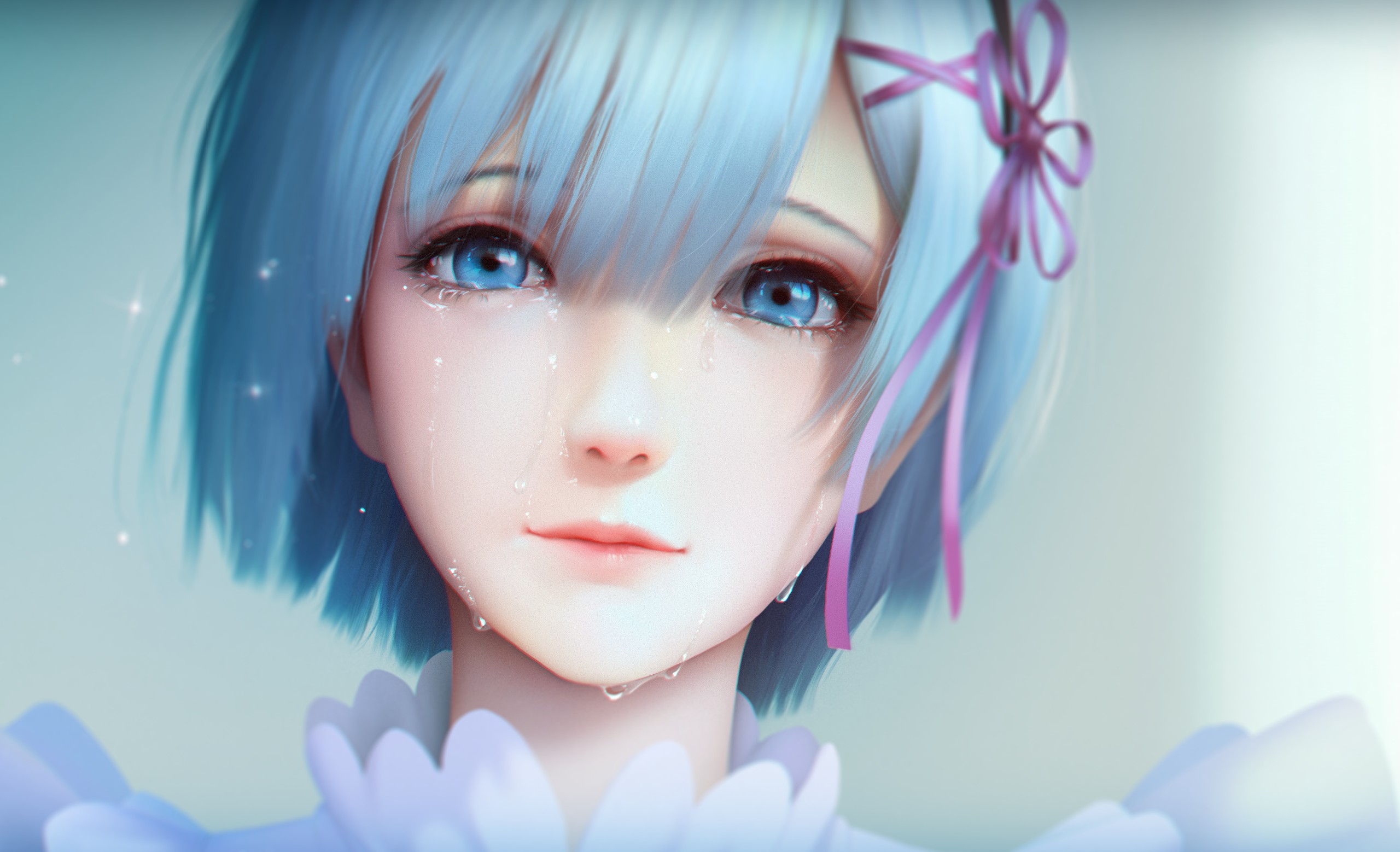 Rem from Re:Zero crying HD Wallpaper