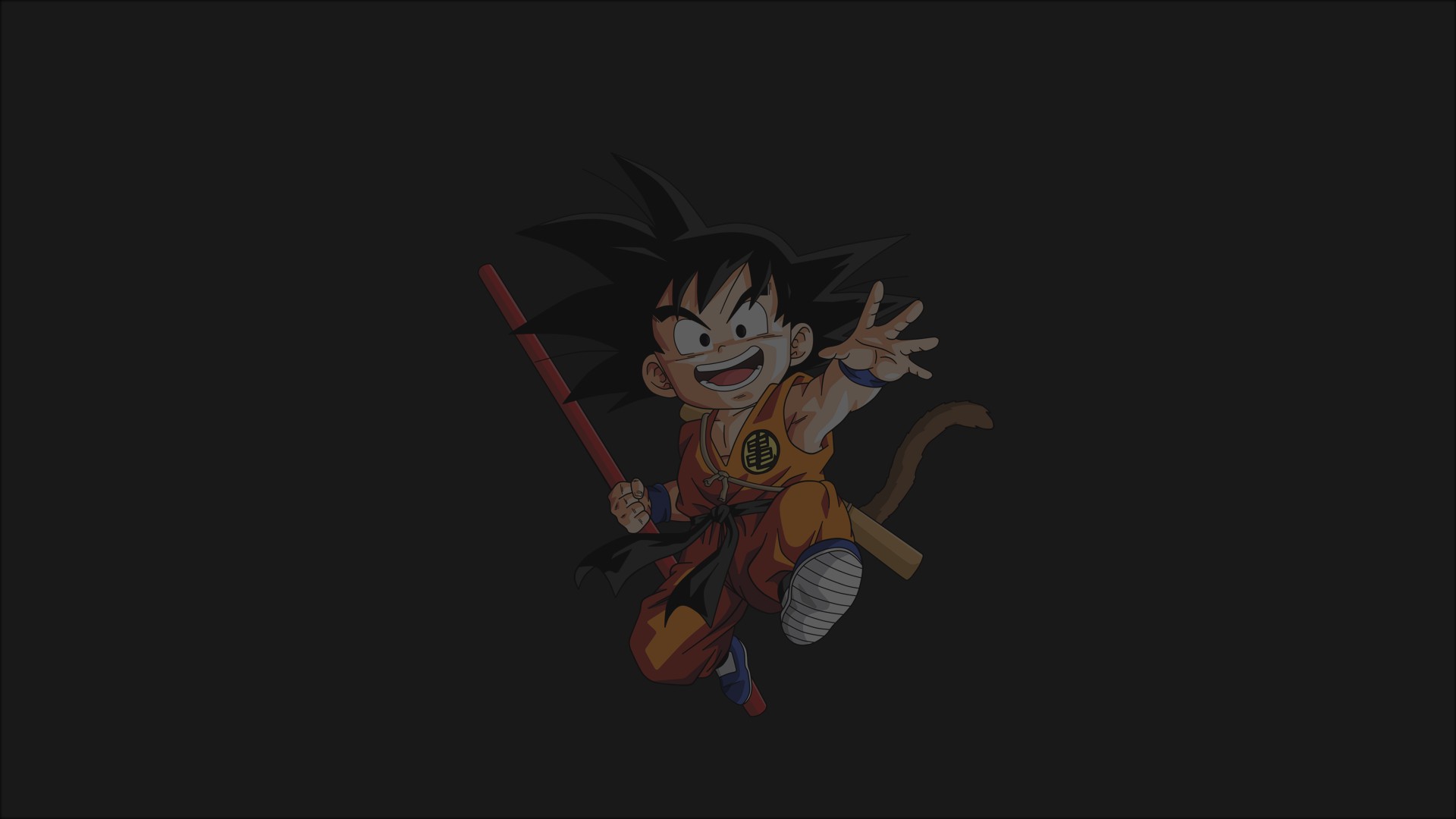 Kid Goku from Dragon Ball with Power Pole HD Wallpaper