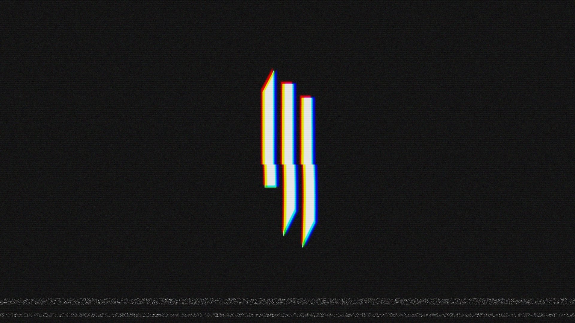 Skrillex logo with glitch effect HD Wallpaper