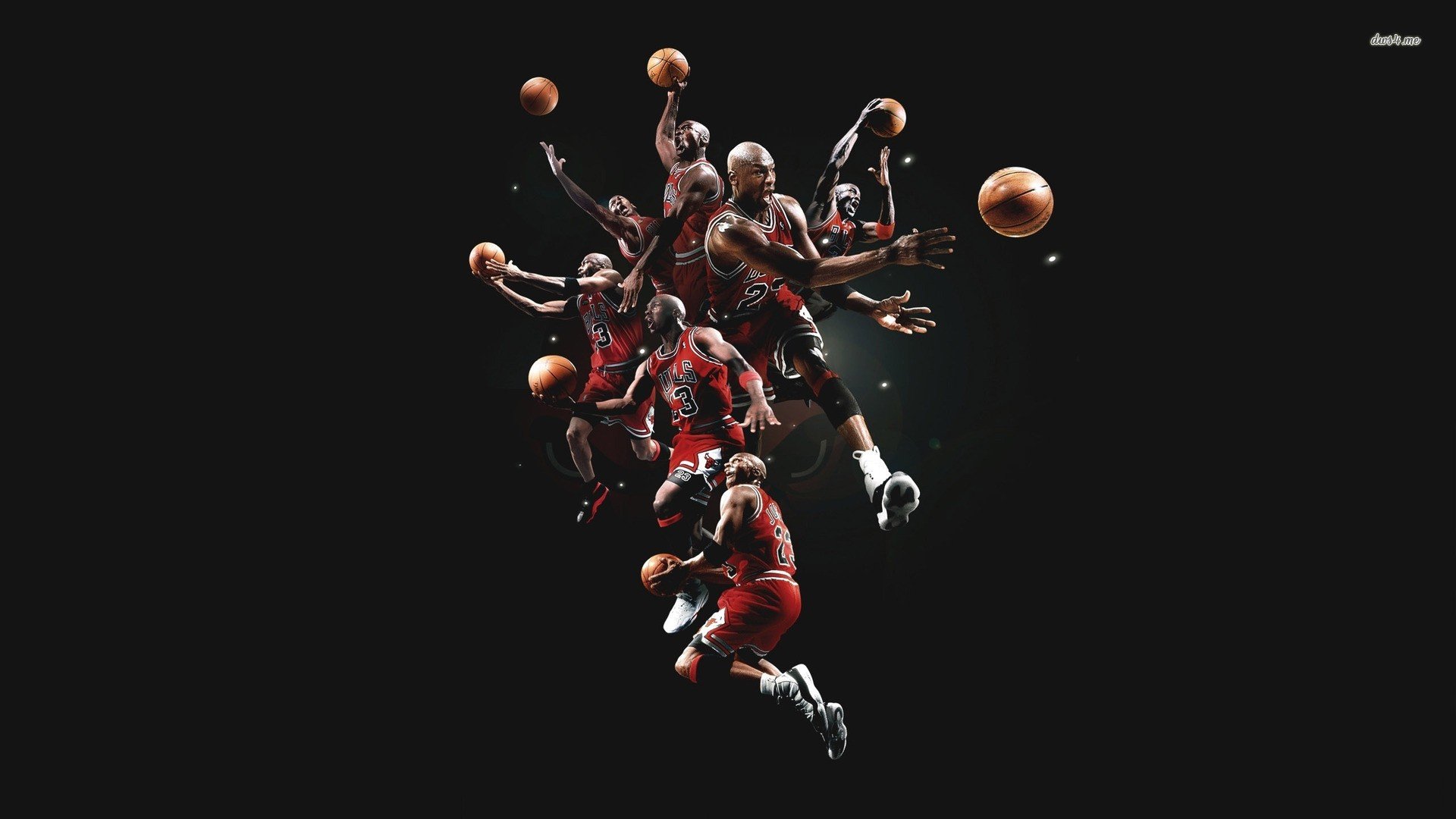 Michael Jordan from Chicago Bulls playing basketball HD Wallpaper