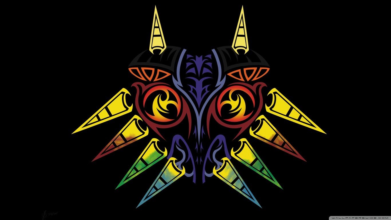 Majora's Mask tribal art from The Legend of Zelda HD Wallpaper