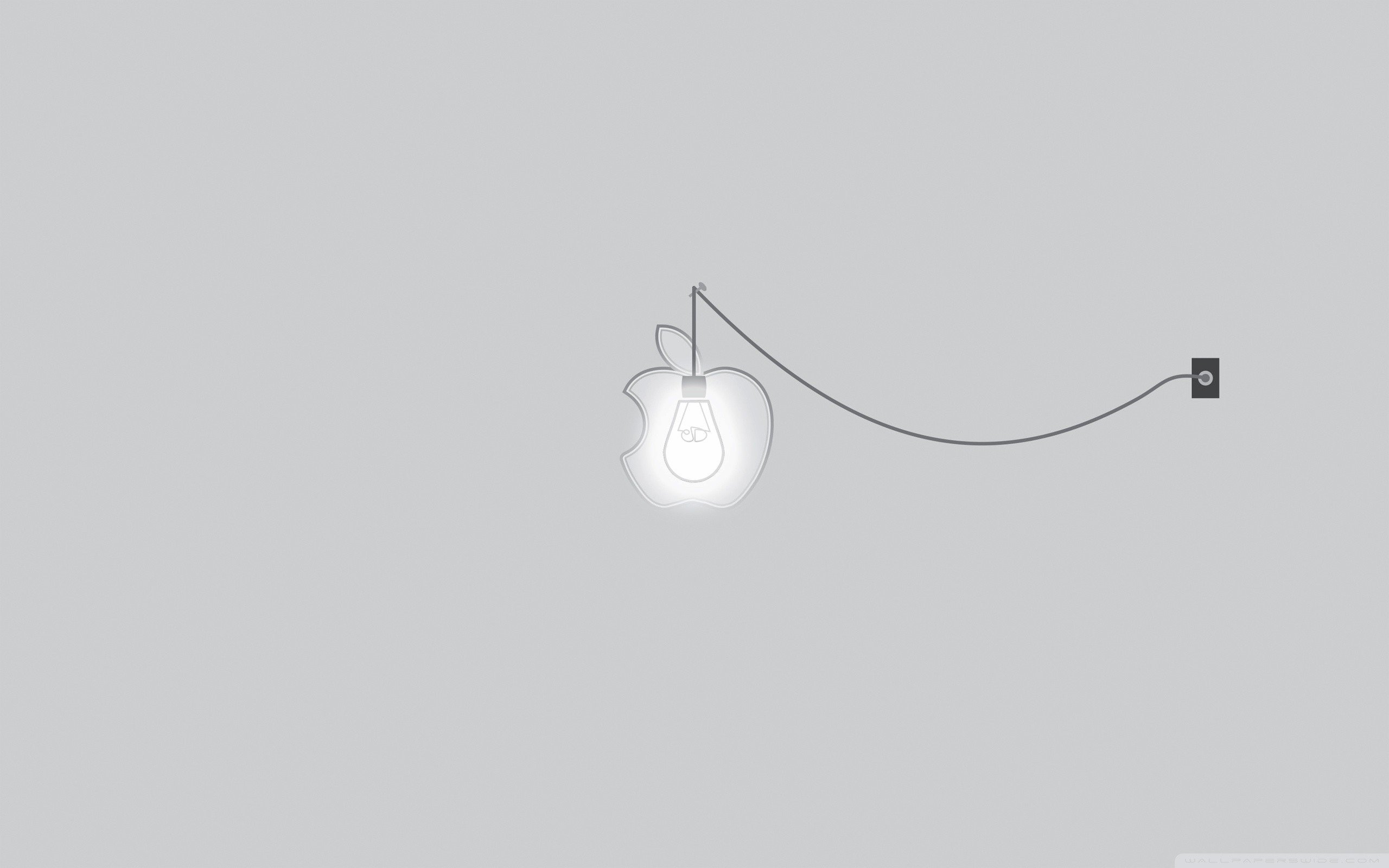 Apple logo as a light bulb HD Wallpaper
