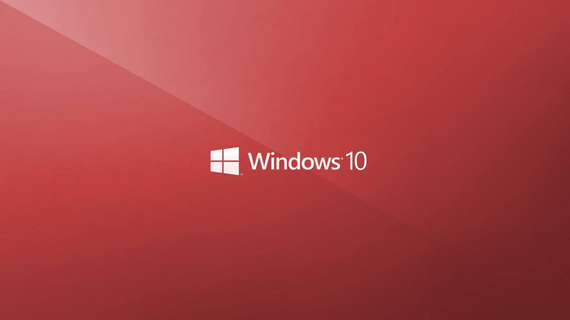 Windows 10 Logo on Red Background HD Wallpaper