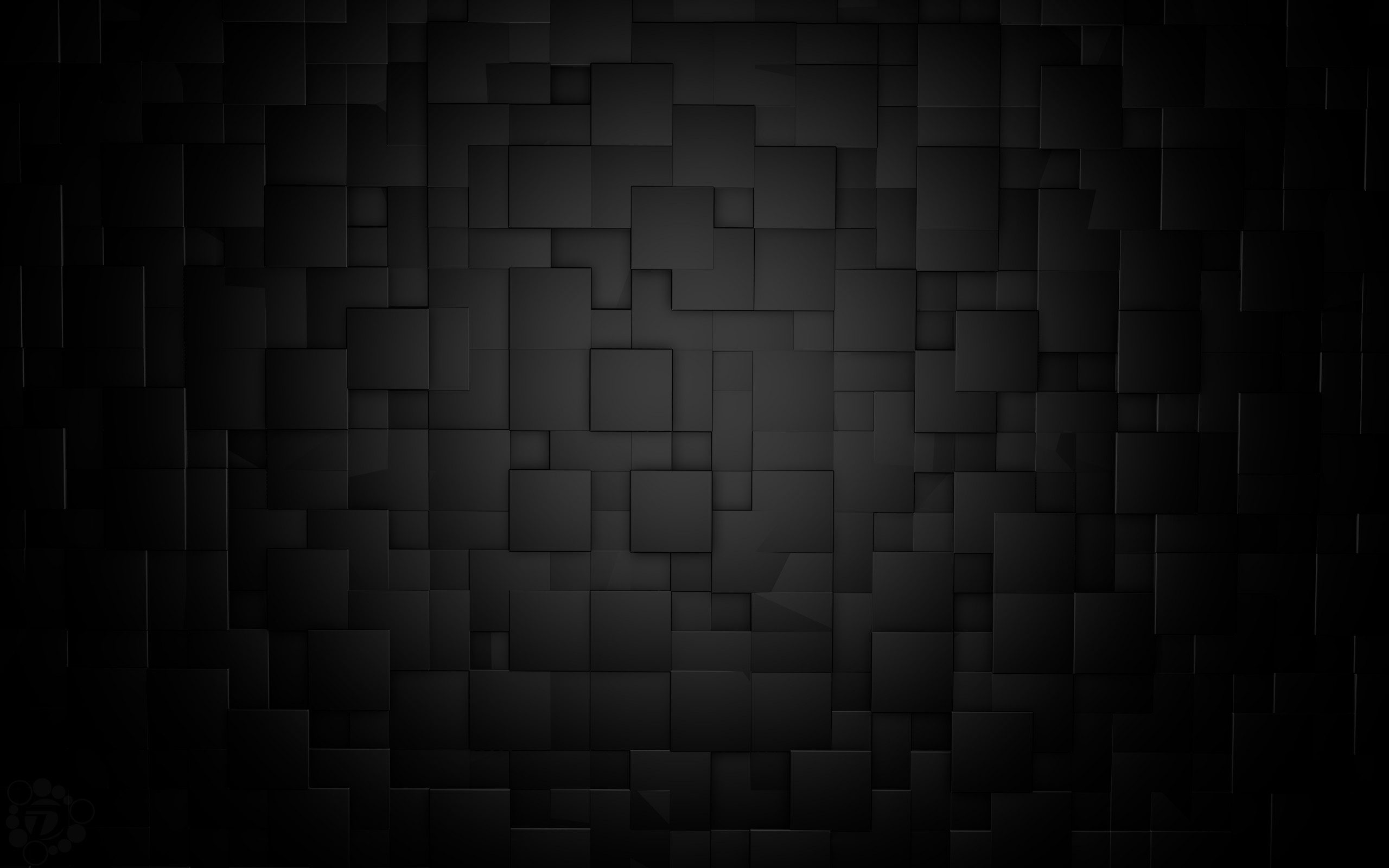 Black cubes abstract background HD Wallpaper