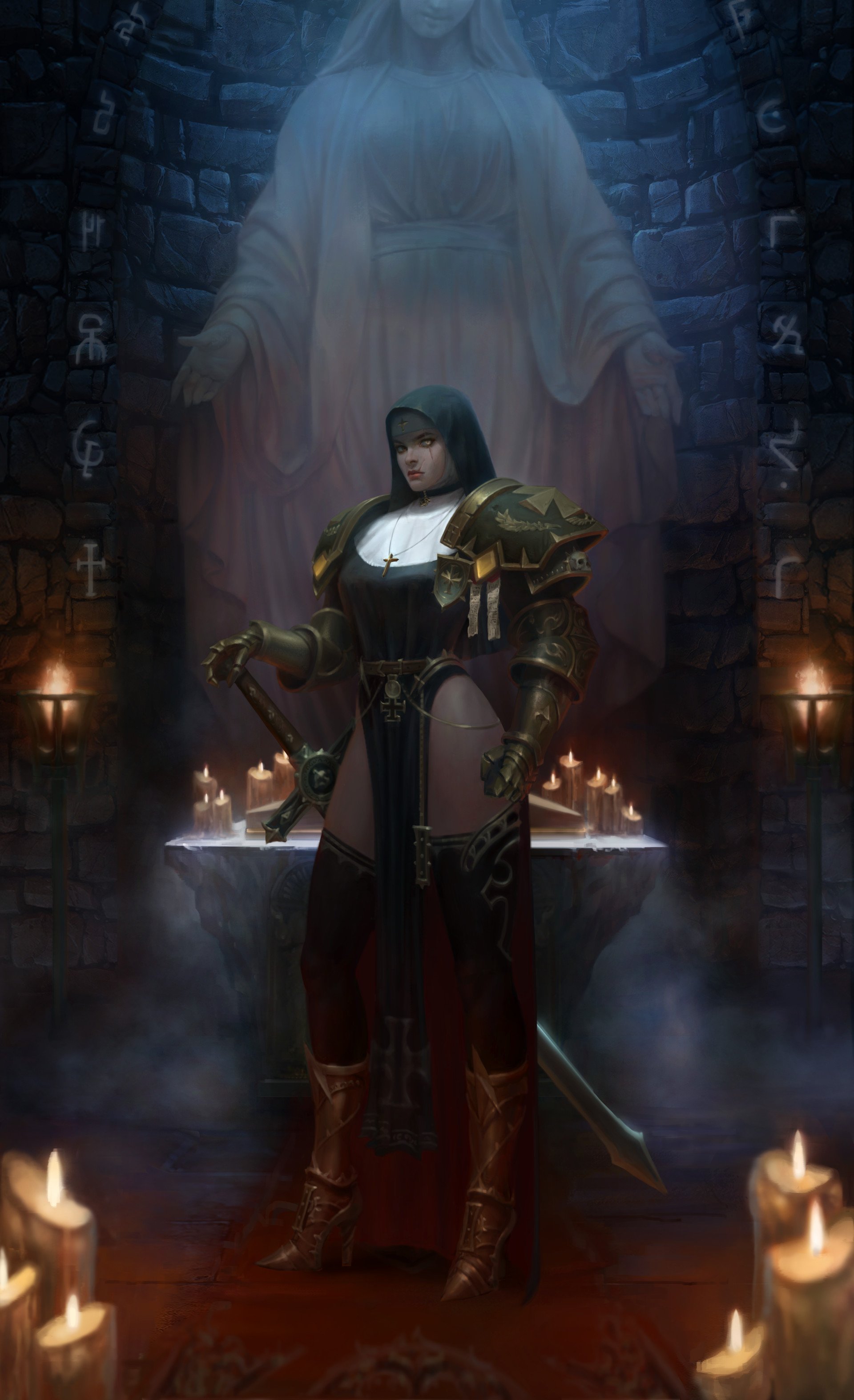 Sister of Battle from Warhammer 40,000 HD Wallpaper