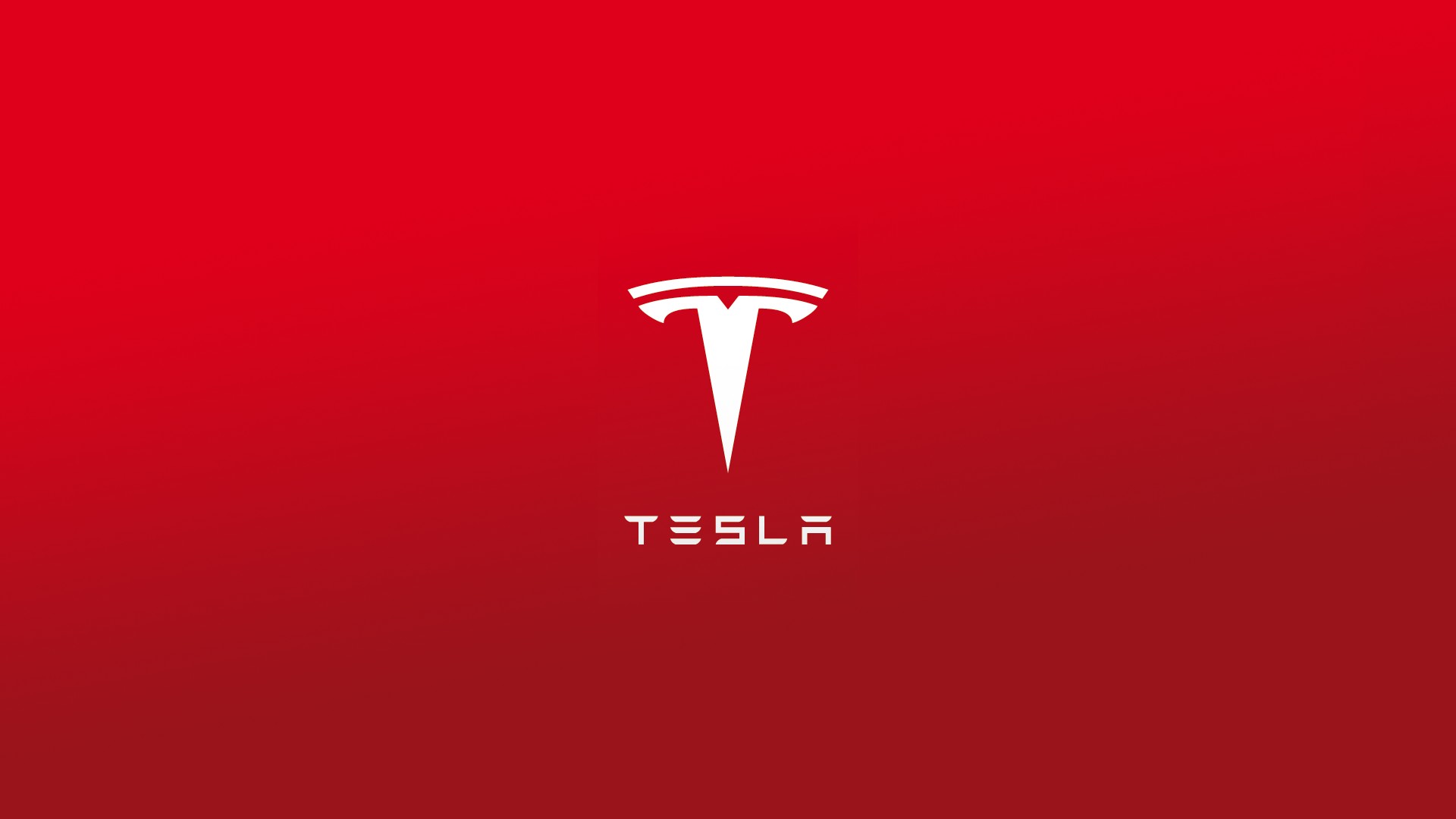 Tesla logo on red background HD Wallpaper