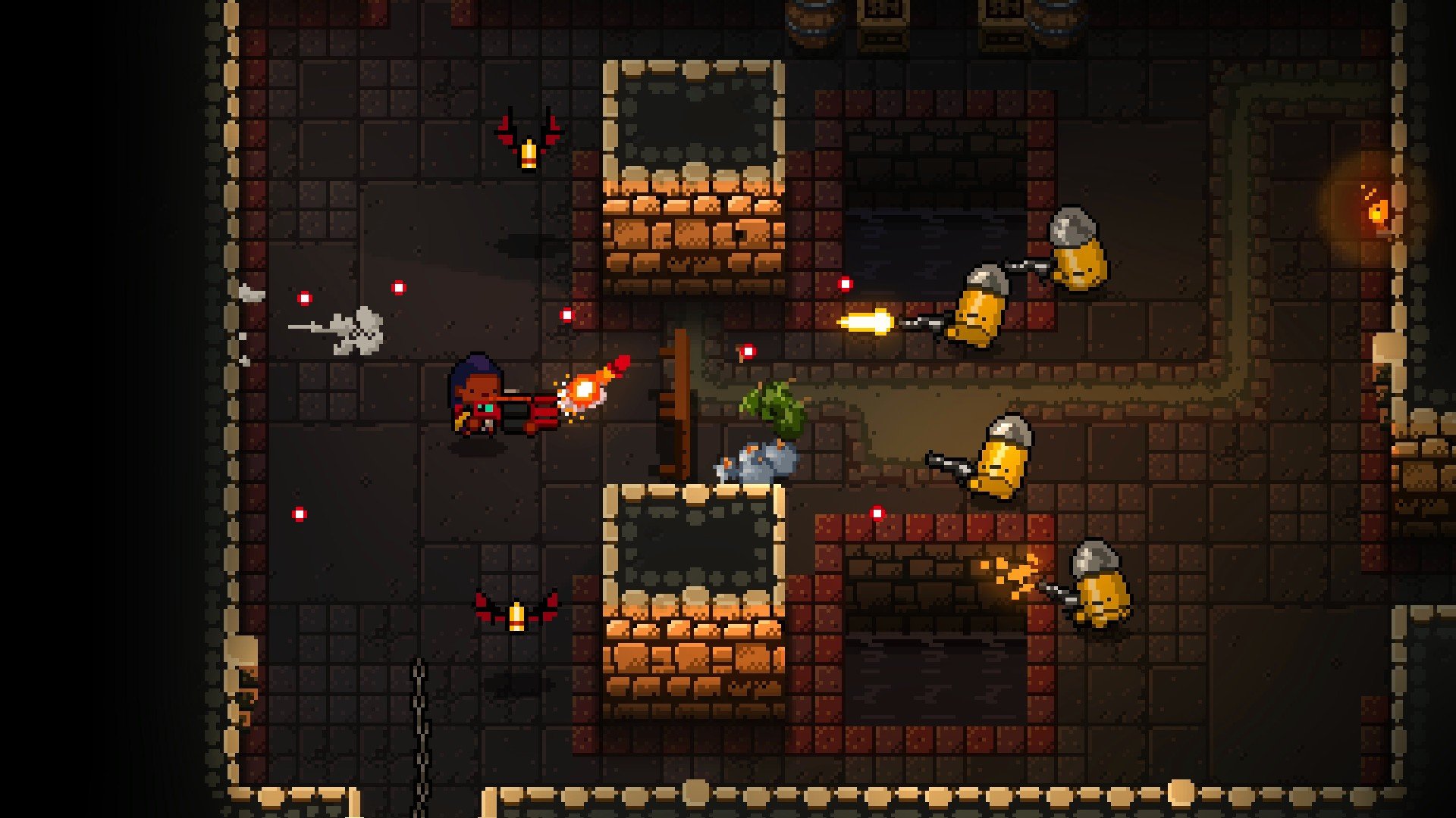 Enter the Gungeon gameplay with characters and enemies HD Wallpaper