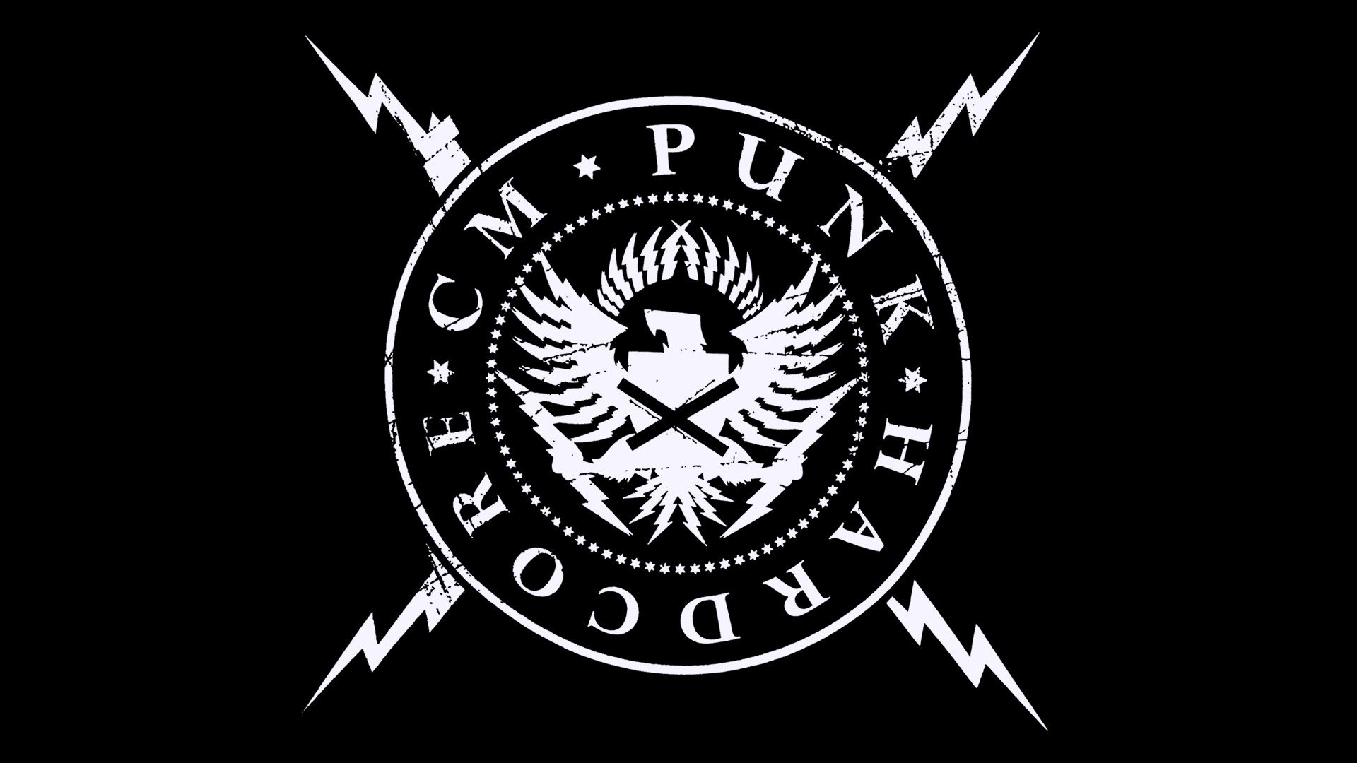 CM Punk Hardcore Punk Logo HD Wallpaper