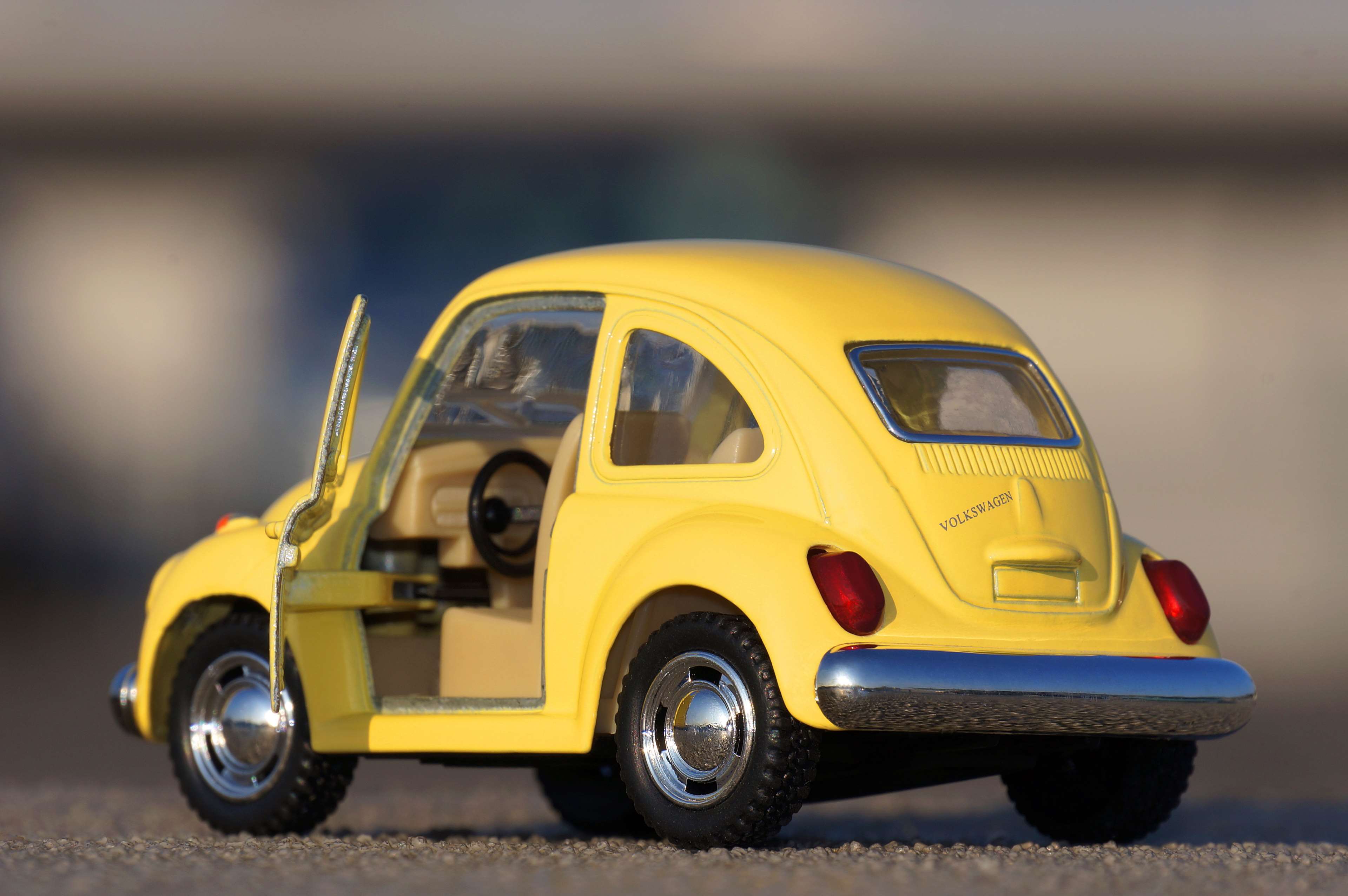 Yellow Volkswagen Beetle Toy Car HD Wallpaper