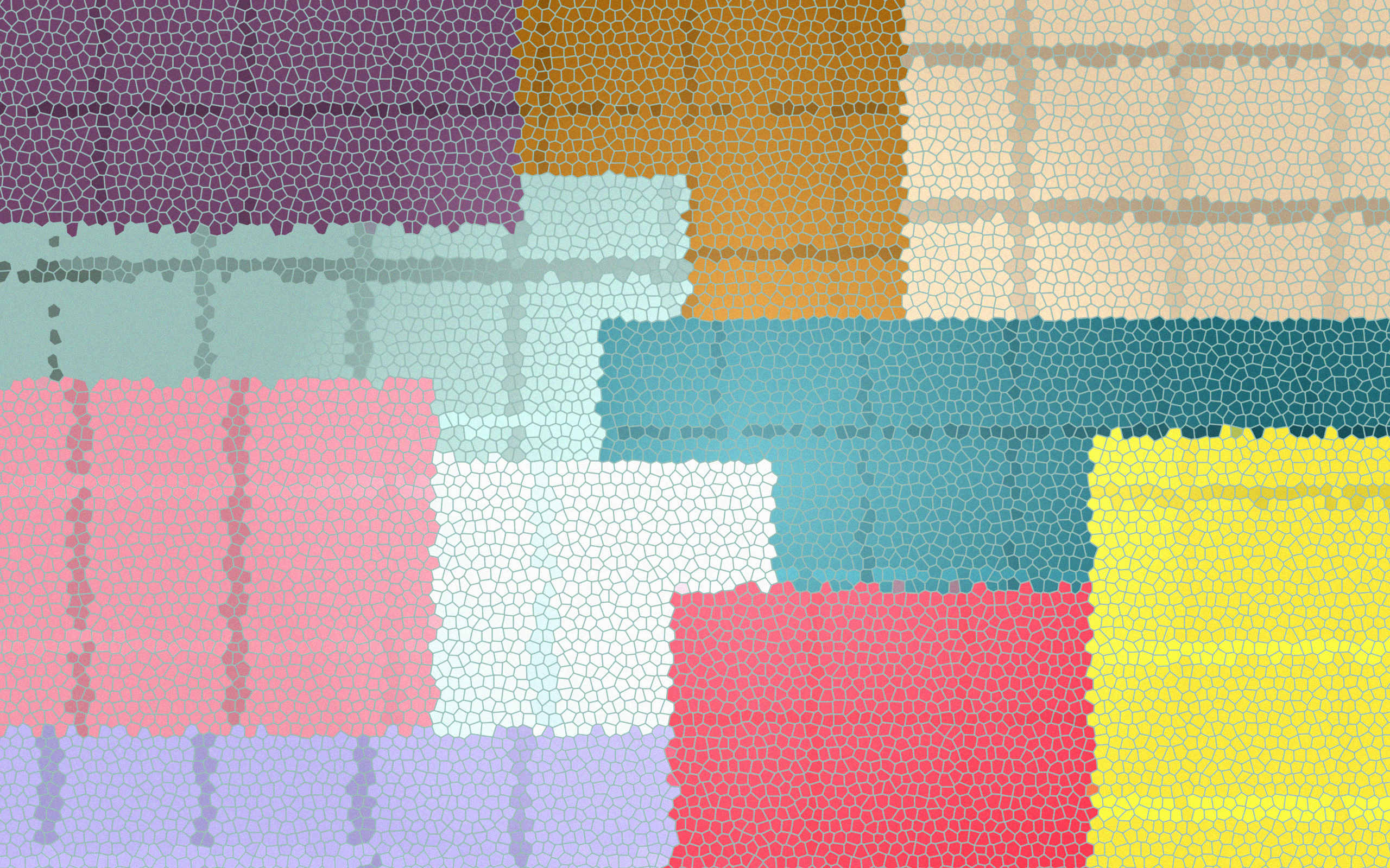 Abstract mosaic of colorful blocks HD Wallpaper
