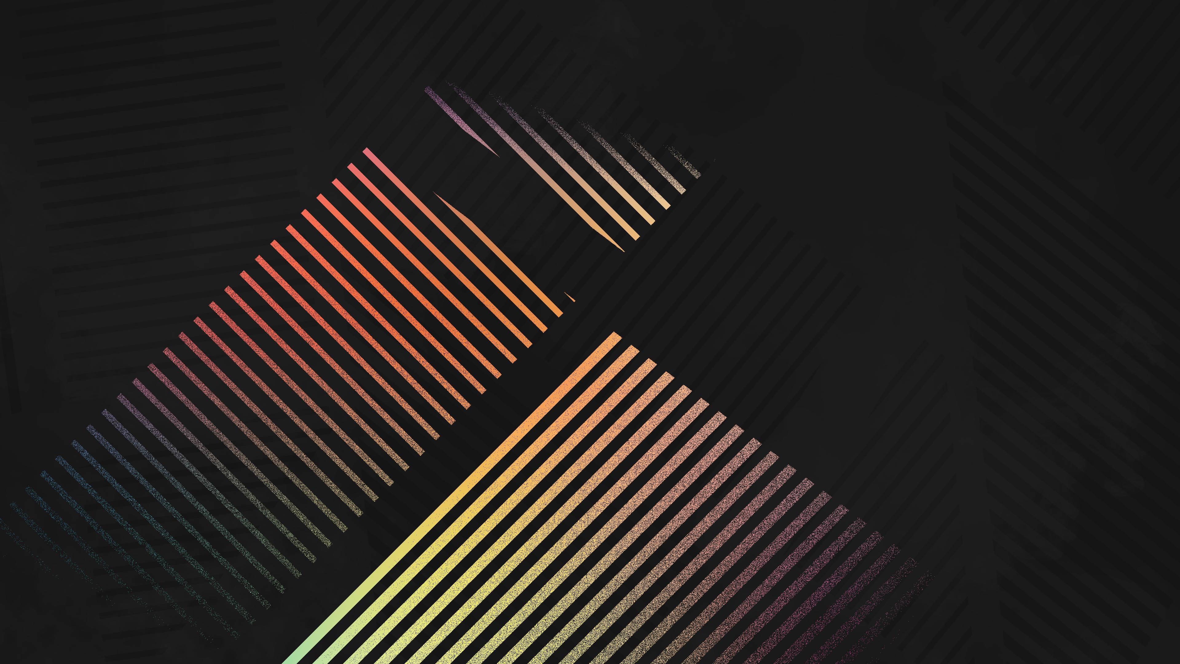 Abstract geometric lines with gradient colors HD Wallpaper