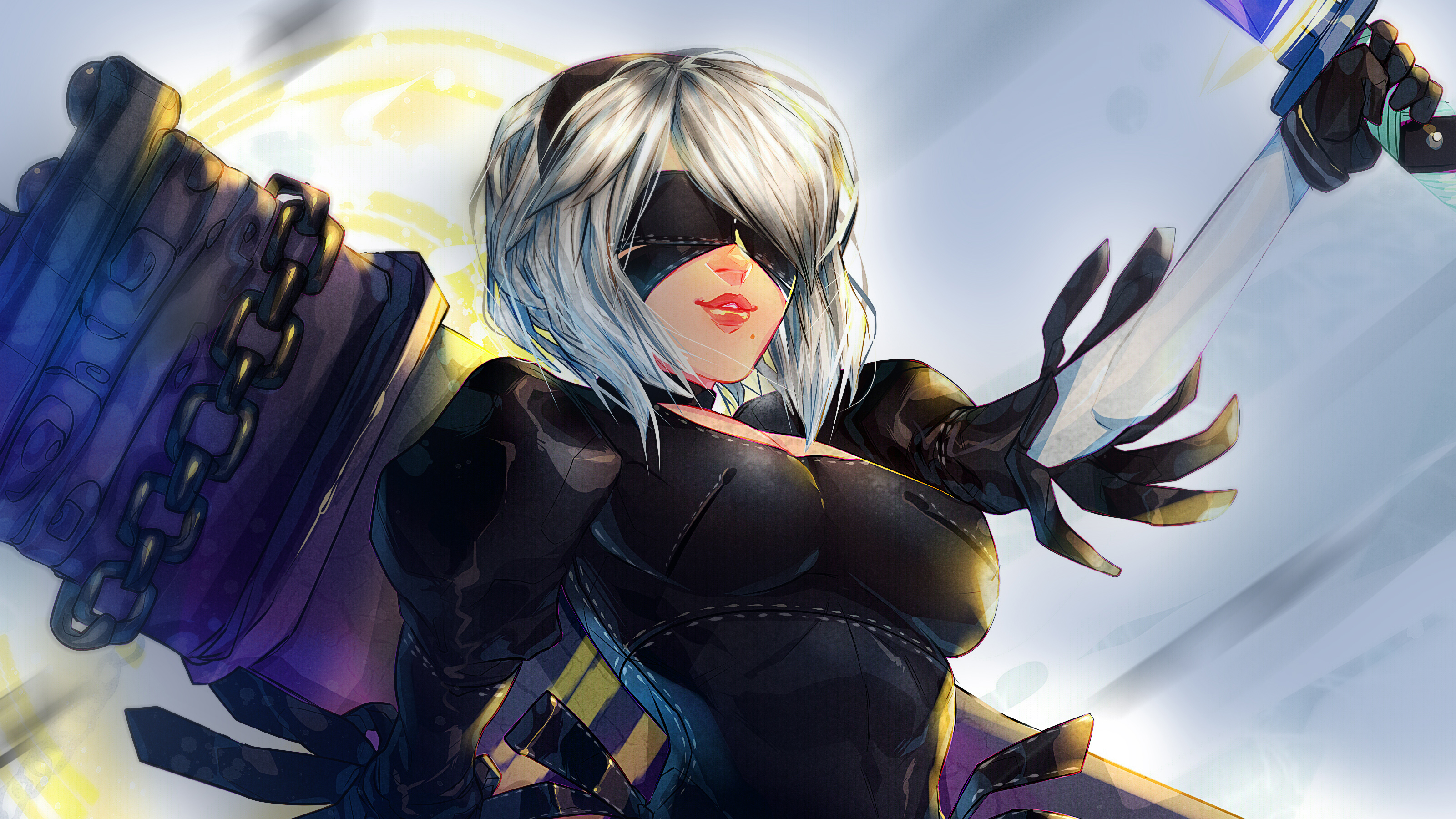 2B from Nier: Automata artwork HD Wallpaper