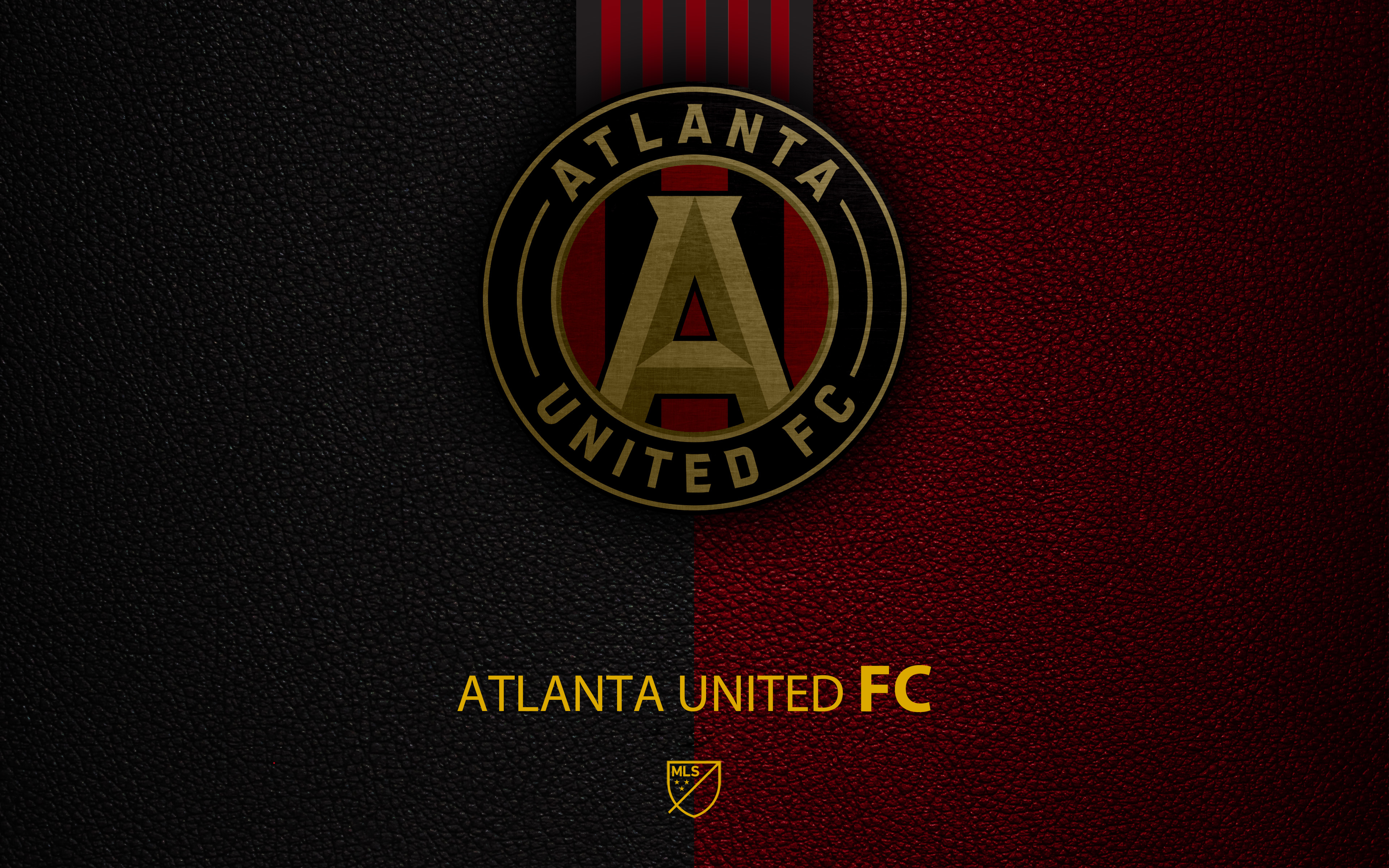 Atlanta United FC Logo and Text HD Wallpaper