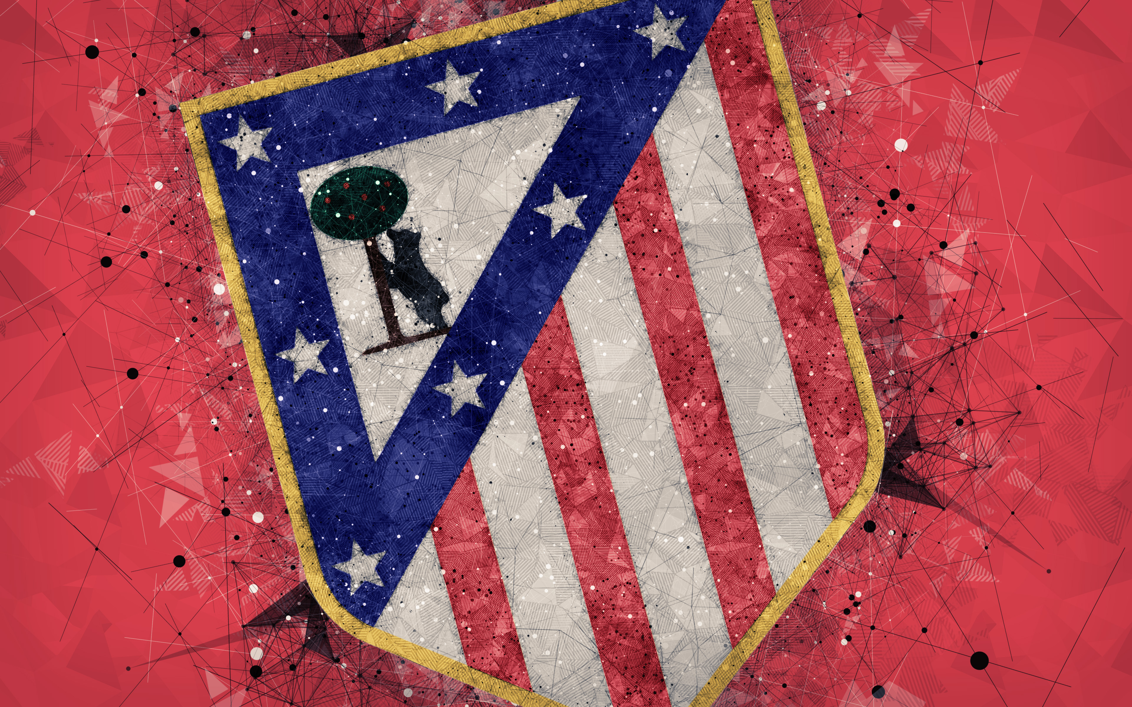 Atlético Madrid logo emblem soccer HD Wallpaper