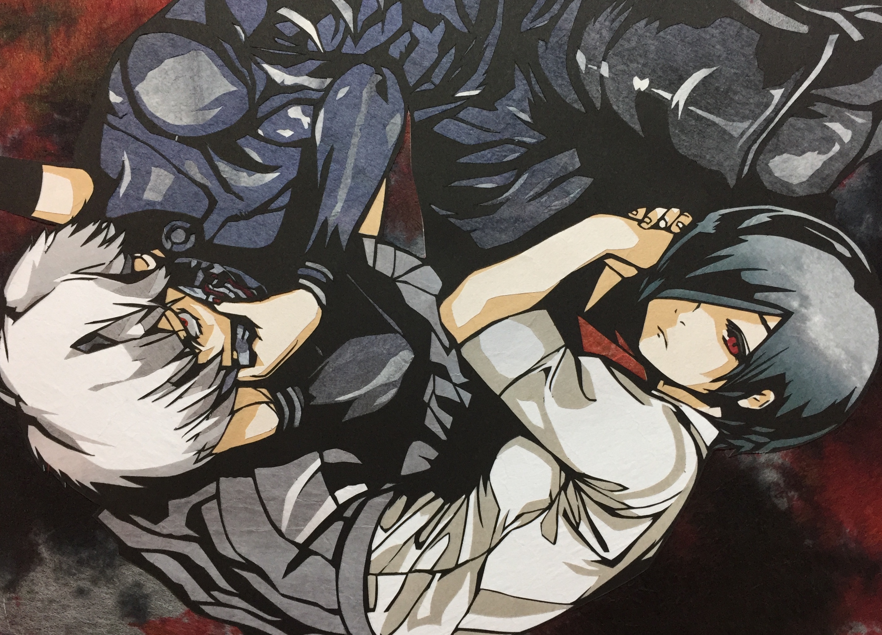 Touka Kirishima and Ken Kaneki from Tokyo Ghoul HD Wallpaper