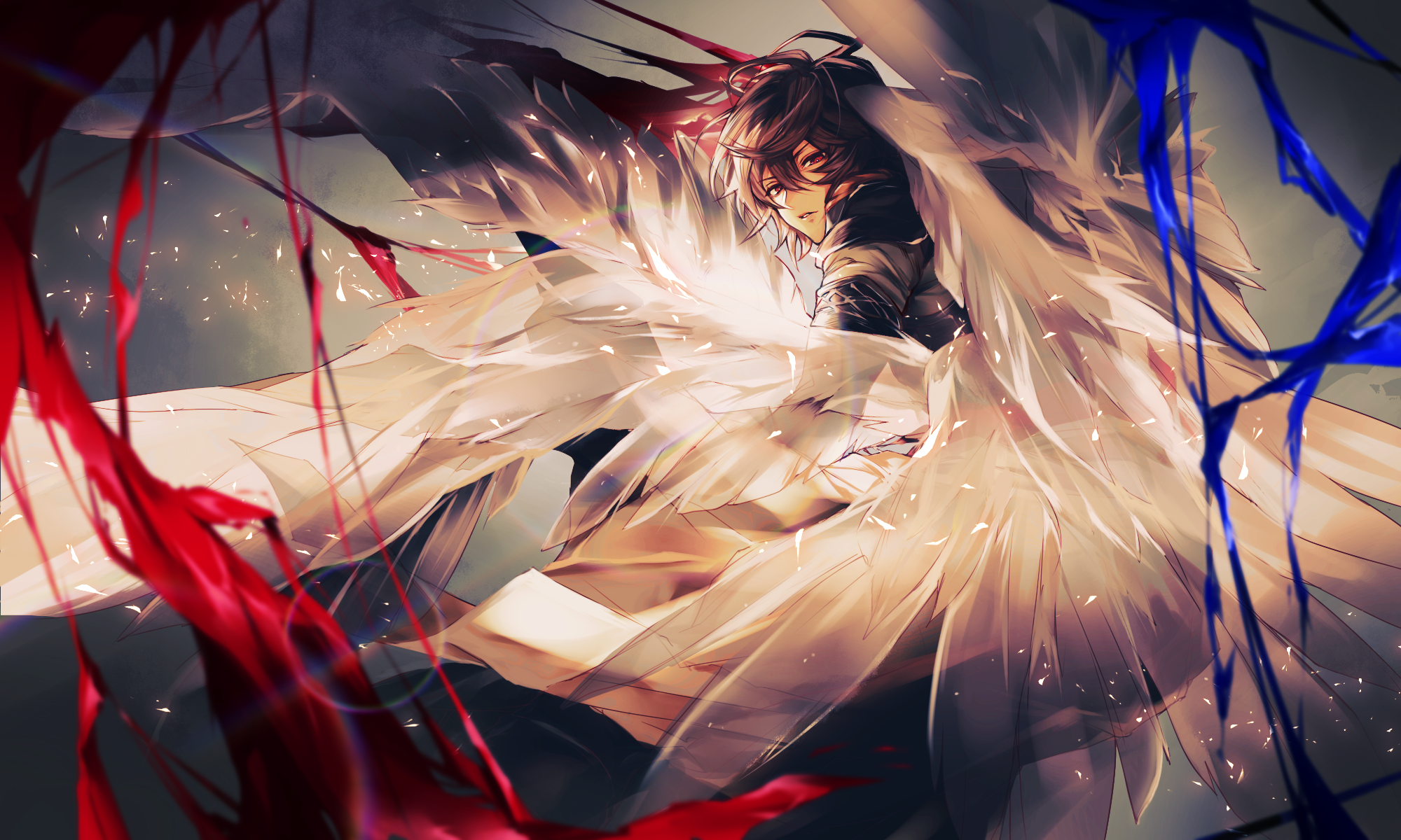 Sandalphon from Granblue Fantasy with Angel Wings HD Wallpaper