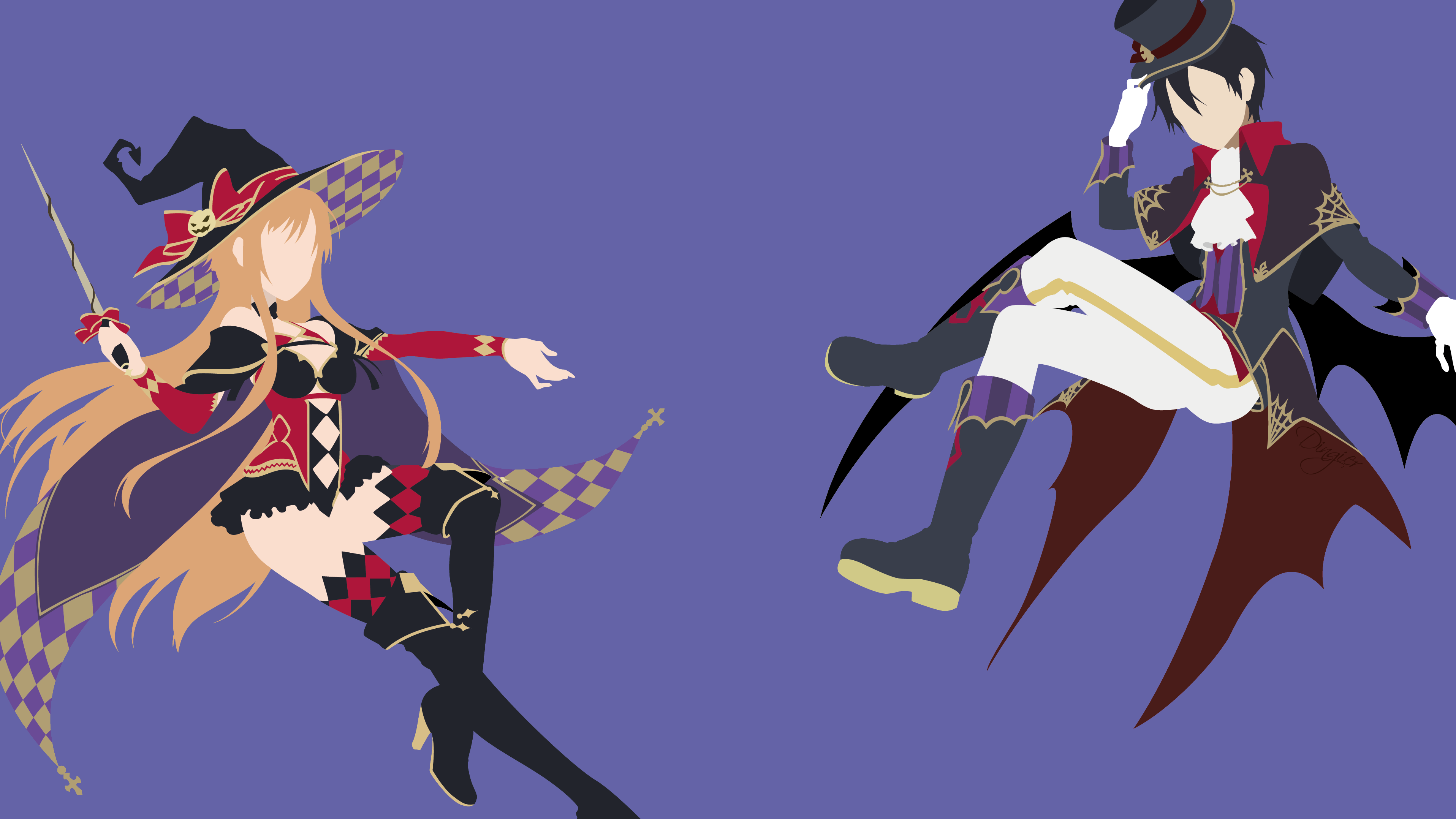 Asuna and Kirito from Sword Art Online HD Wallpaper