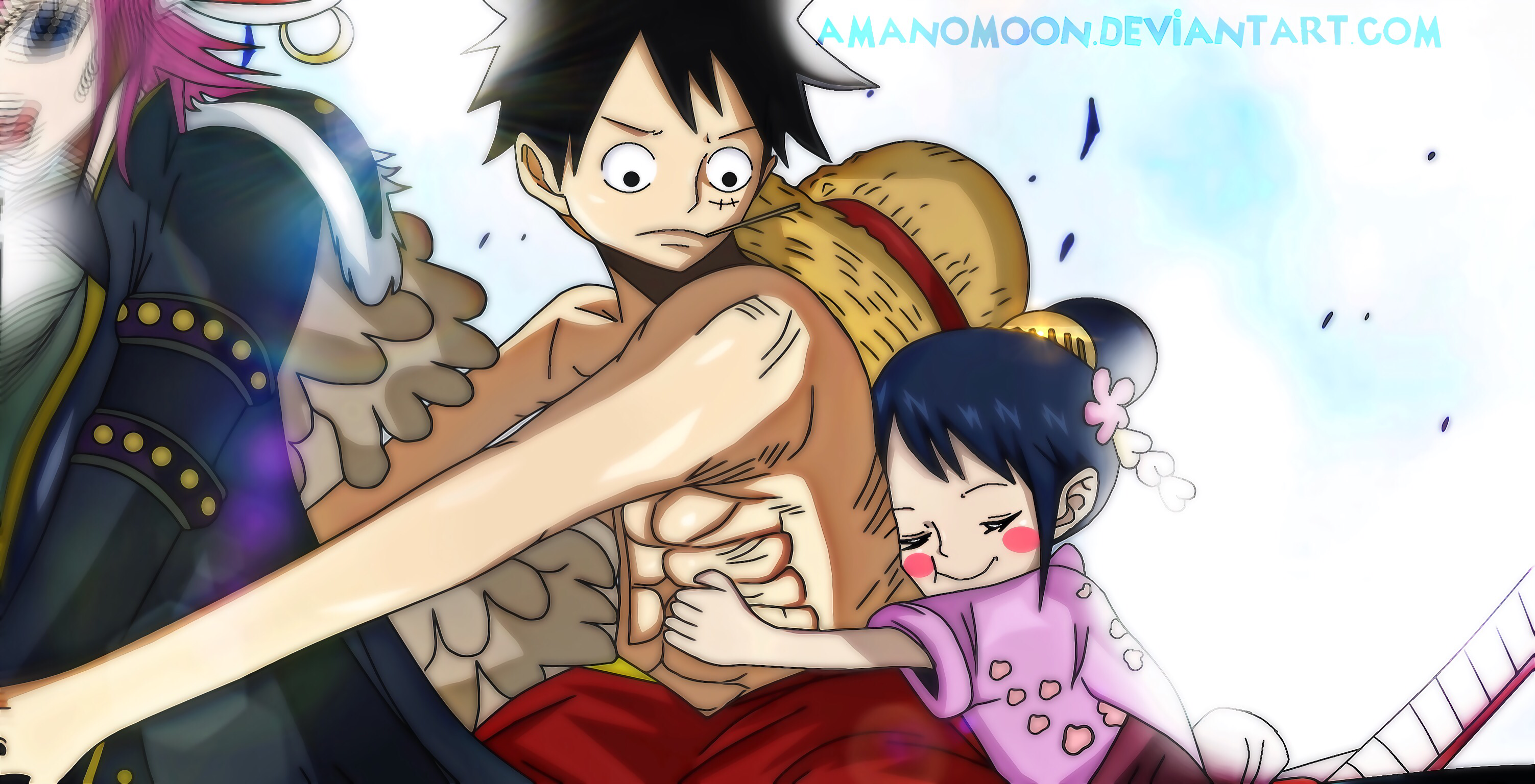 O-Tama and Speed from One Piece with Monkey D. Luffy HD Wallpaper