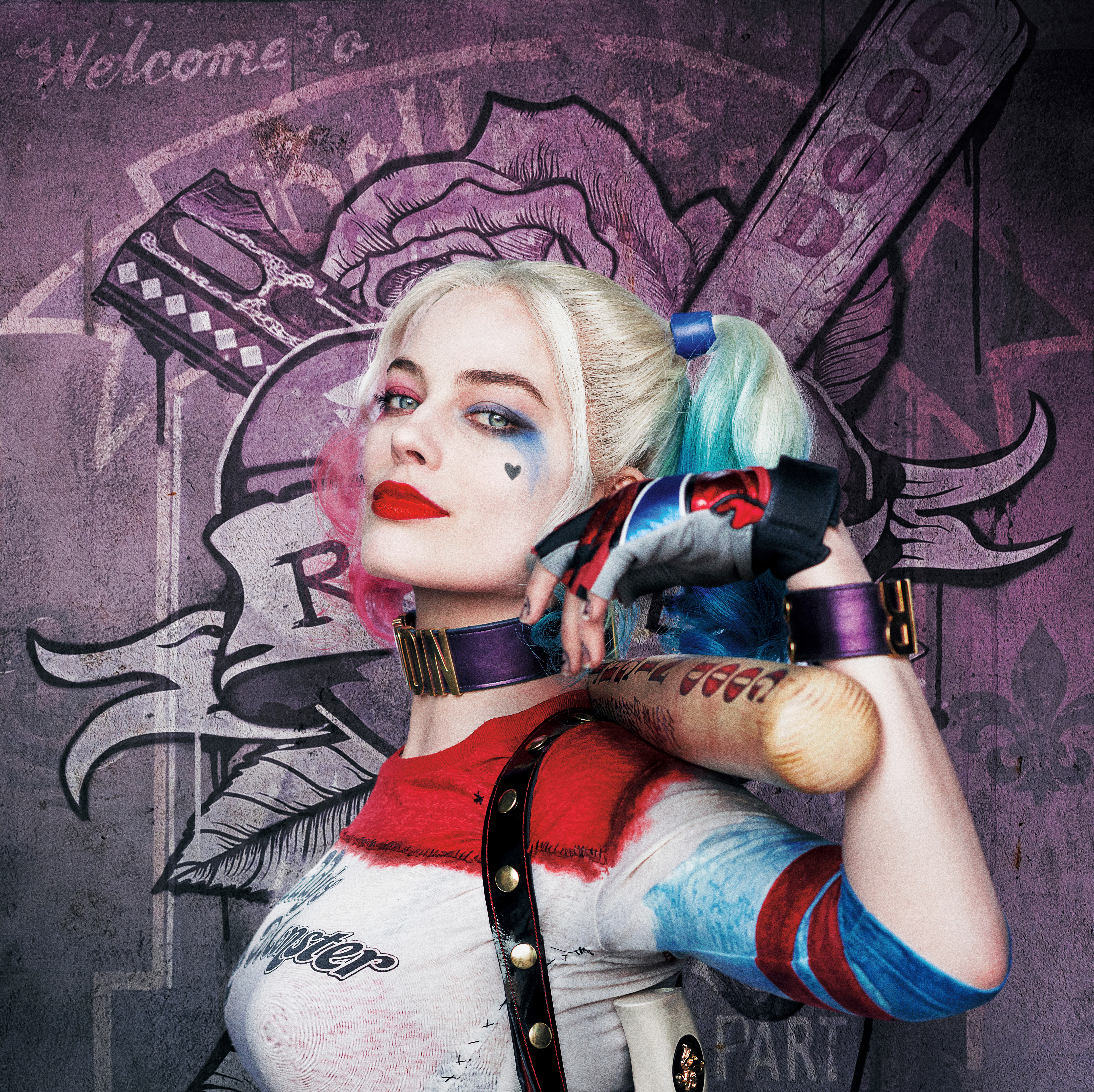 Harley Quinn from Suicide Squad with Baseball Bat HD Wallpaper