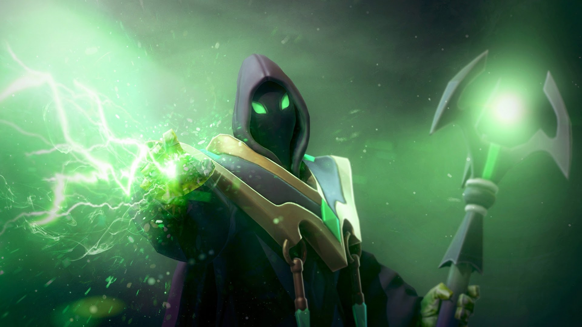 Invoker from Dota 2 casting a spell HD Wallpaper