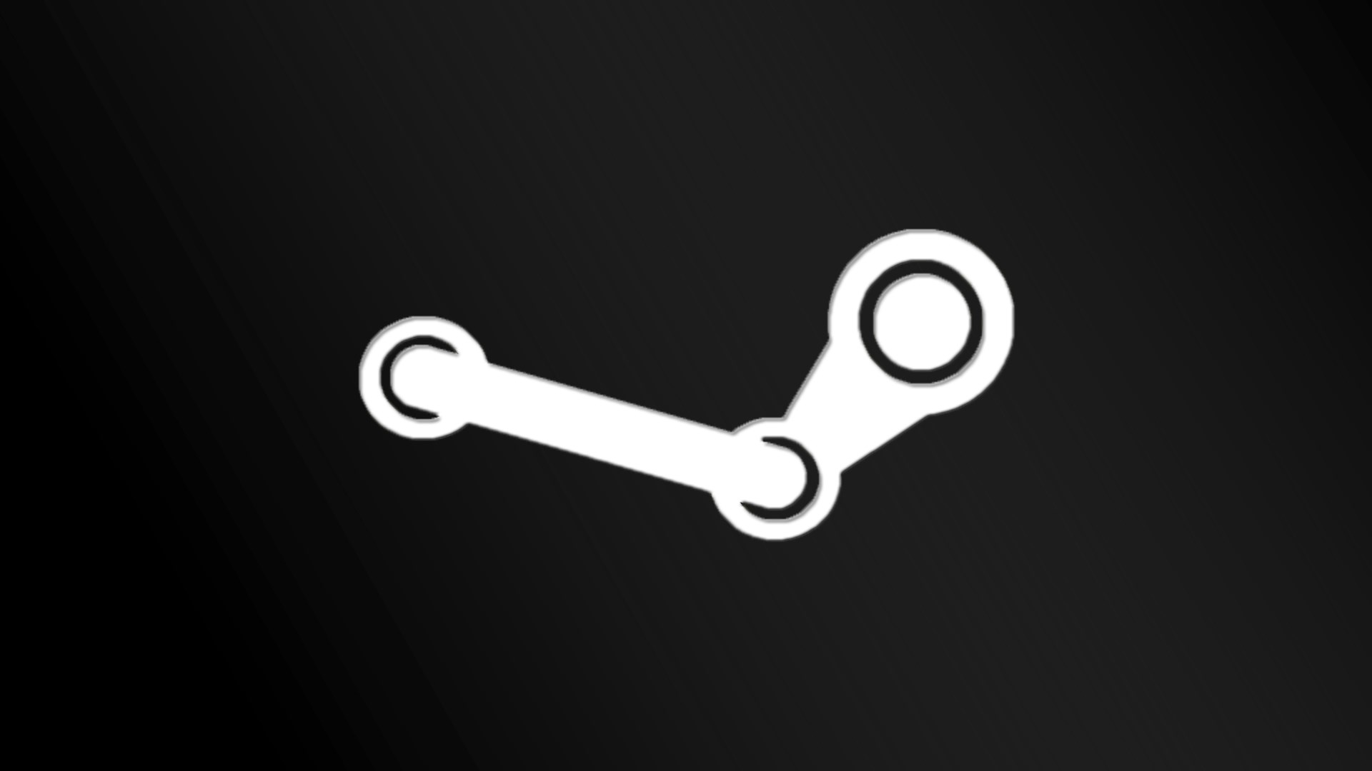 Steam logo on a black background HD Wallpaper