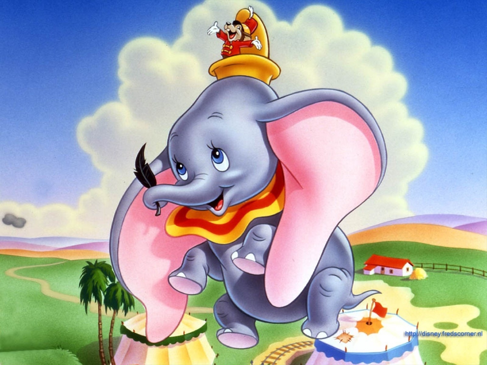 Dumbo the Flying Elephant with Timothy Mouse HD Wallpaper