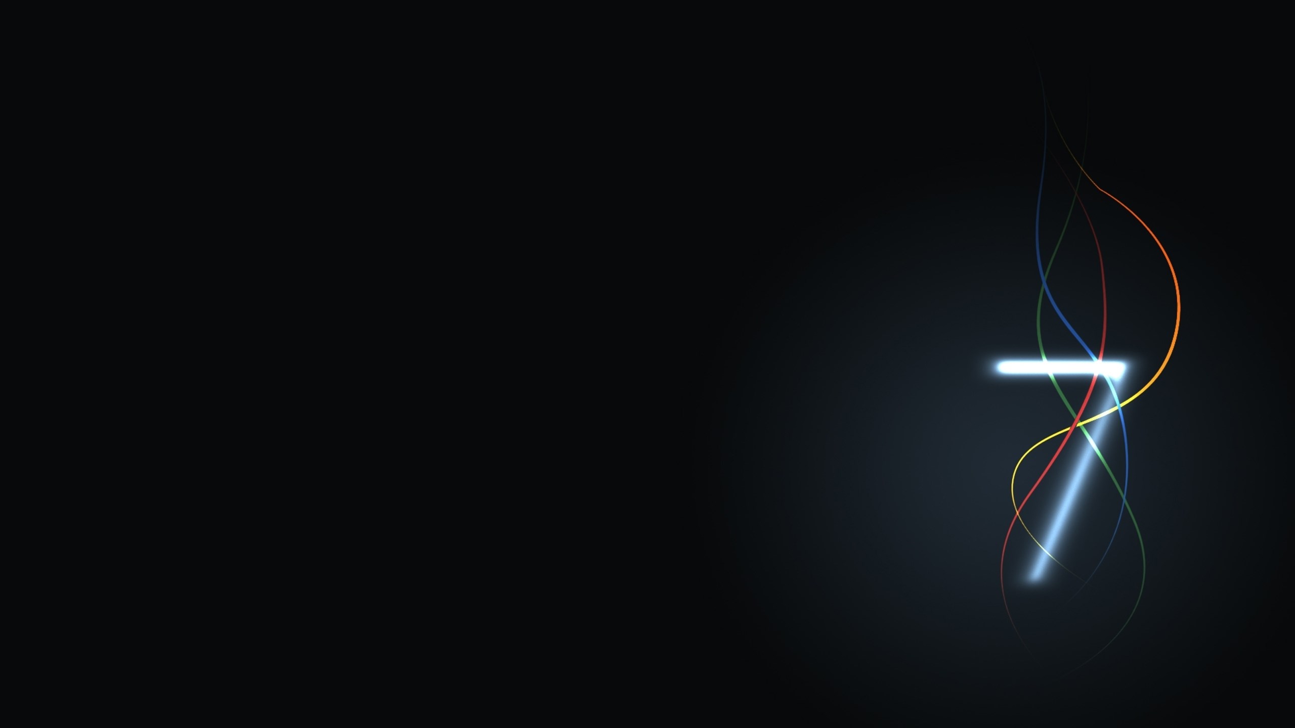 Windows 7 logo with colorful light streaks HD Wallpaper