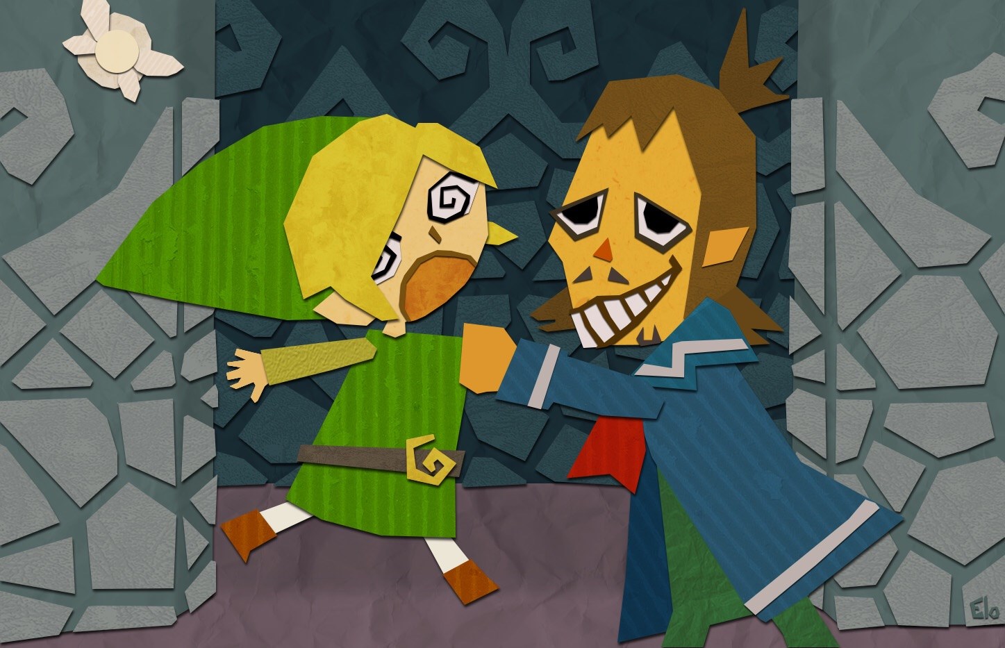 Link and Skull Kid from The Legend of Zelda HD Wallpaper