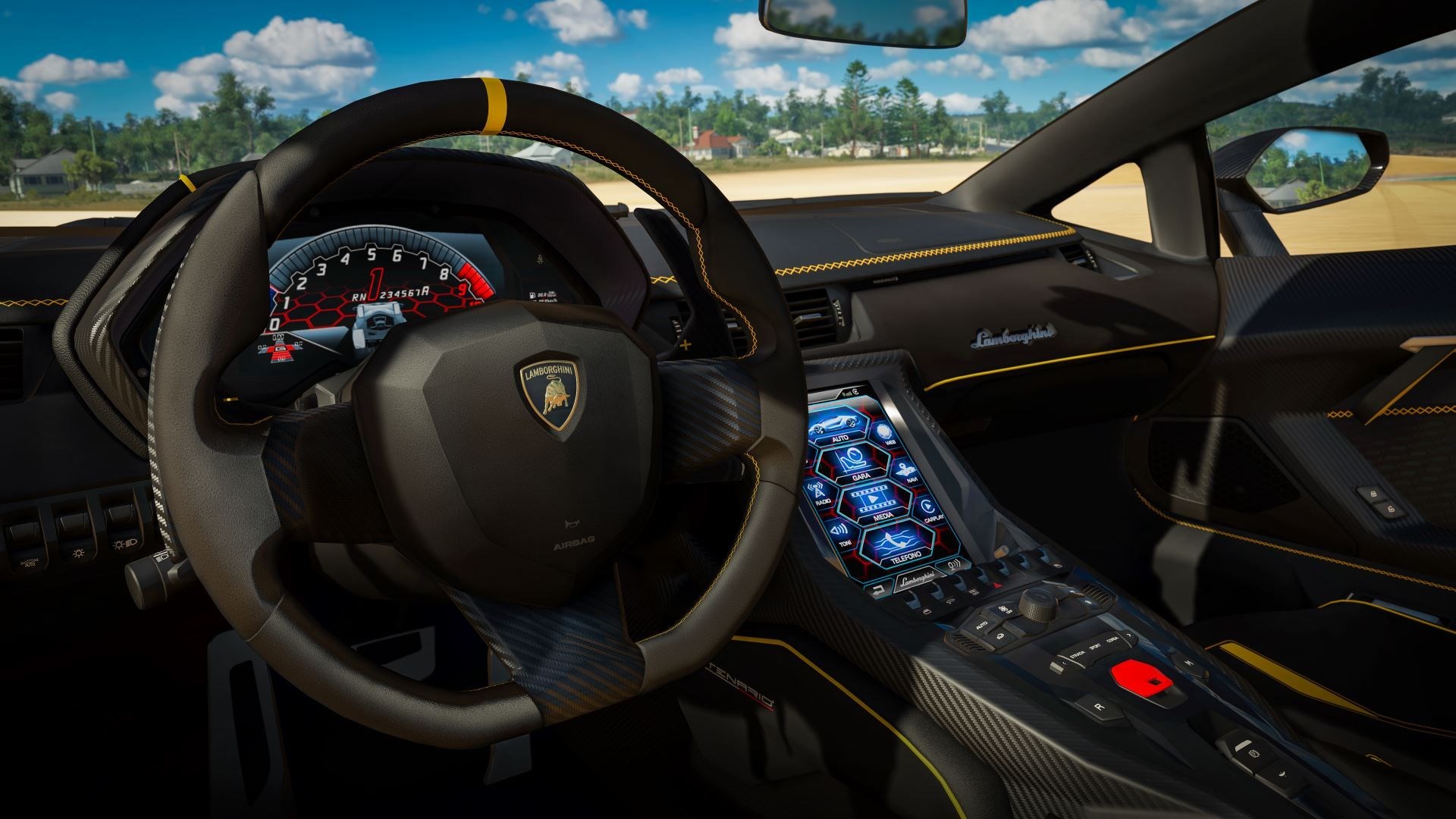 Lamborghini interior in Forza Horizon 3 HD Wallpaper