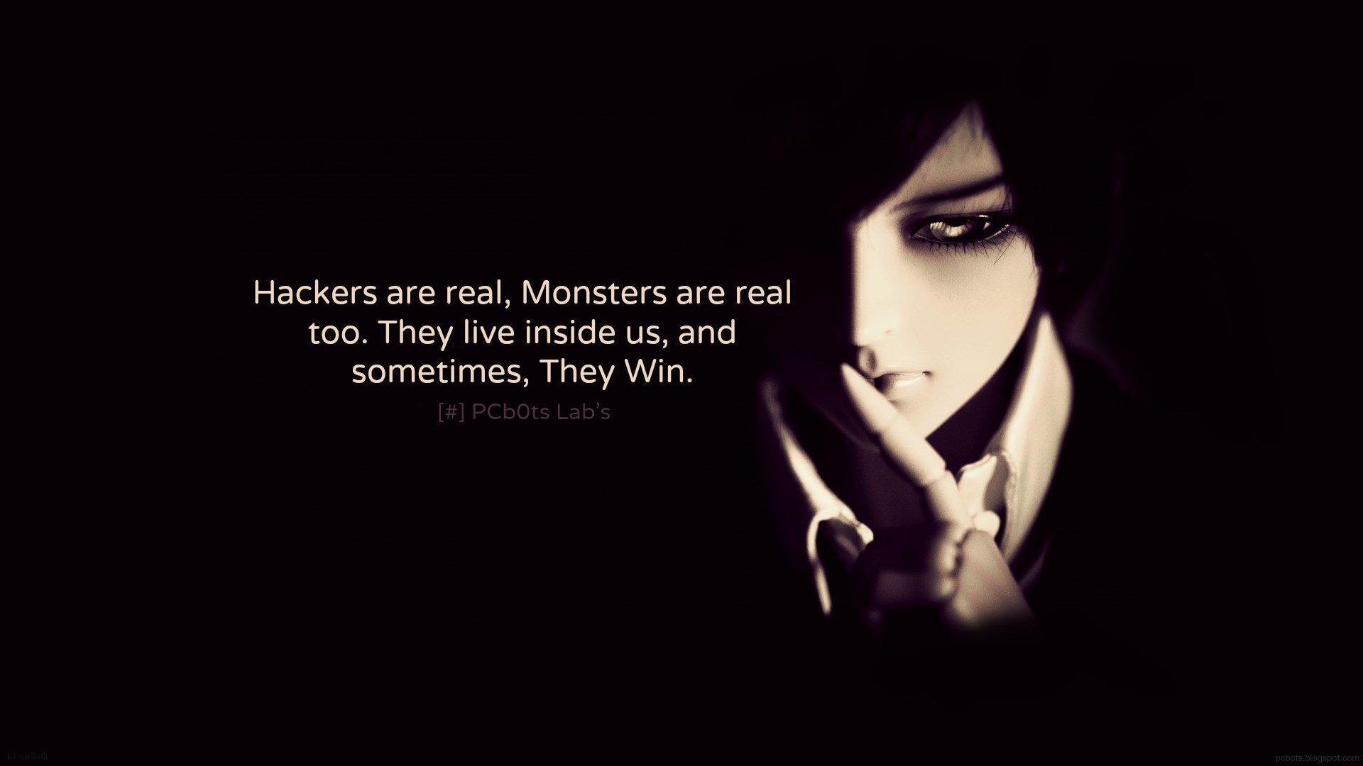 Hackers are real, Monsters are real quote HD Wallpaper