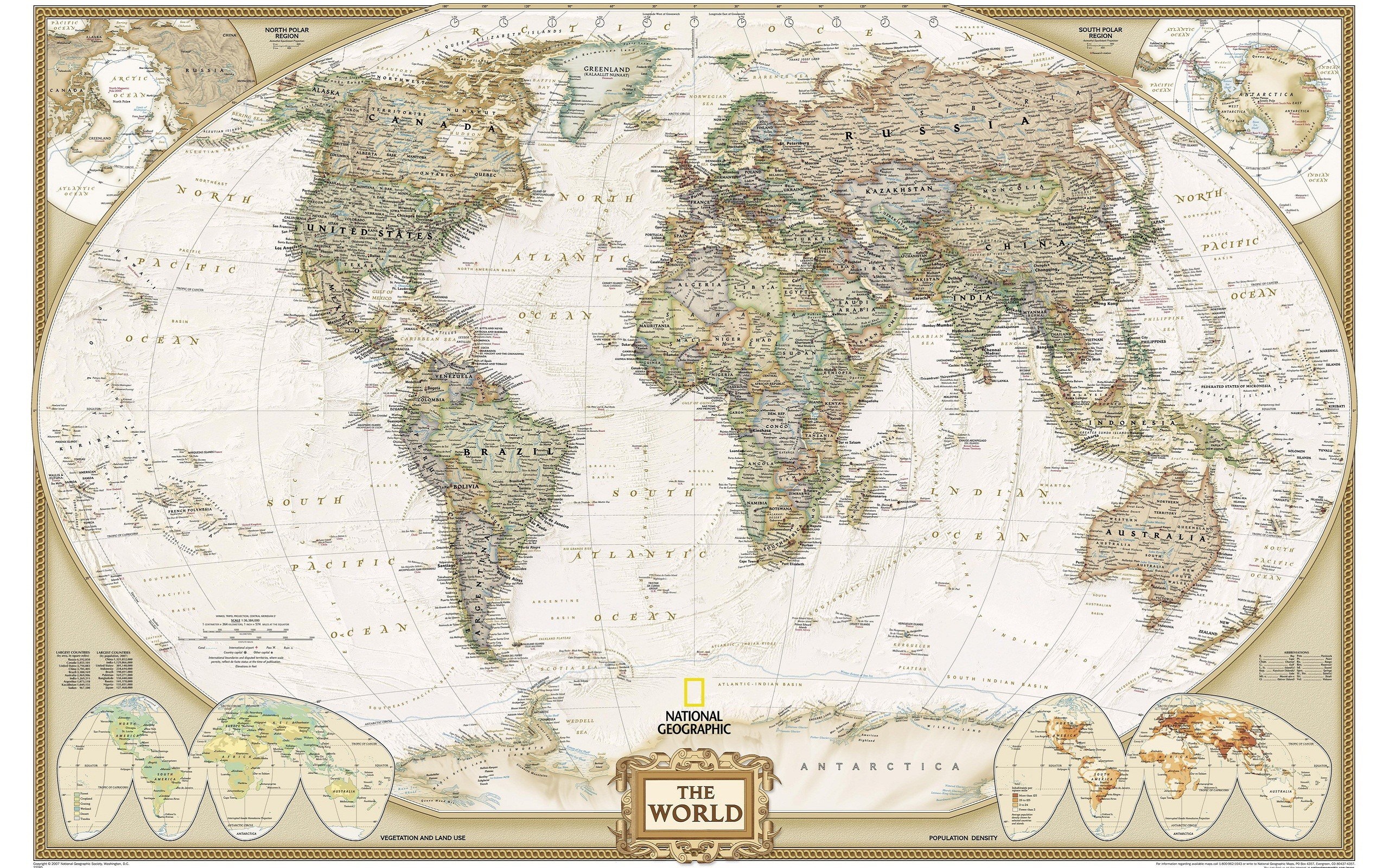 National Geographic World Map HD Wallpaper