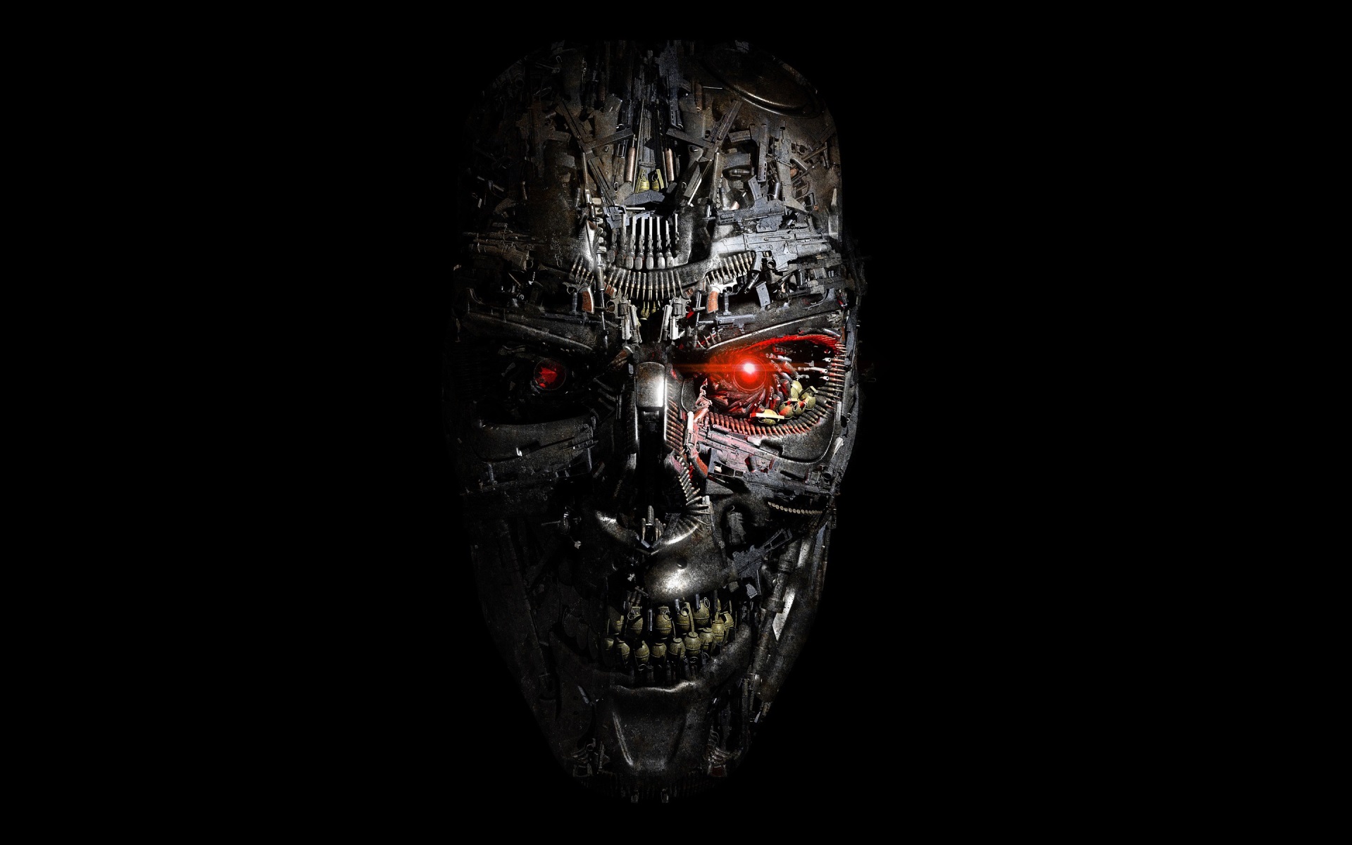Terminator T-800 Endoskeleton face HD Wallpaper