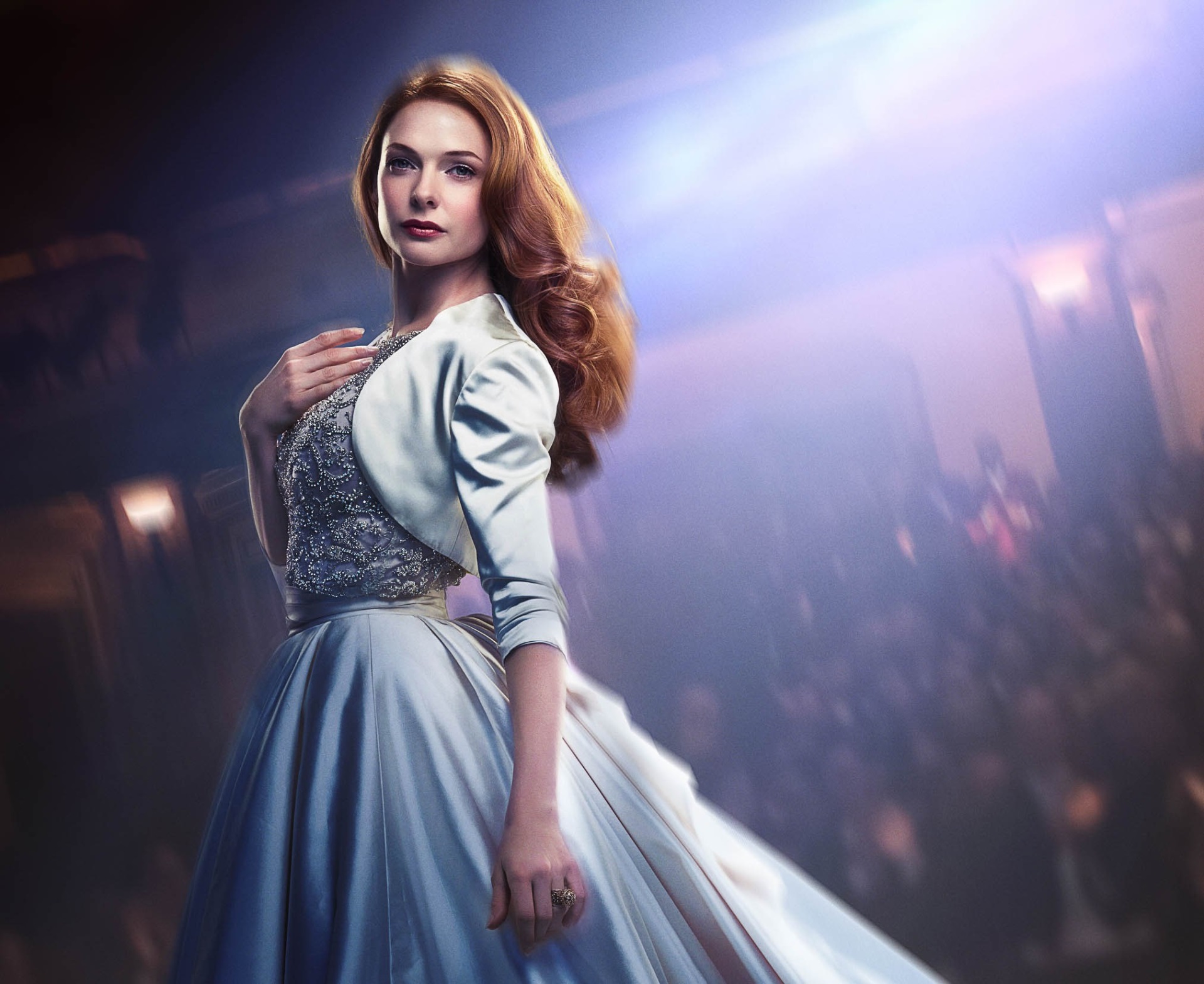 Woman in a blue dress from The Greatest Showman HD Wallpaper