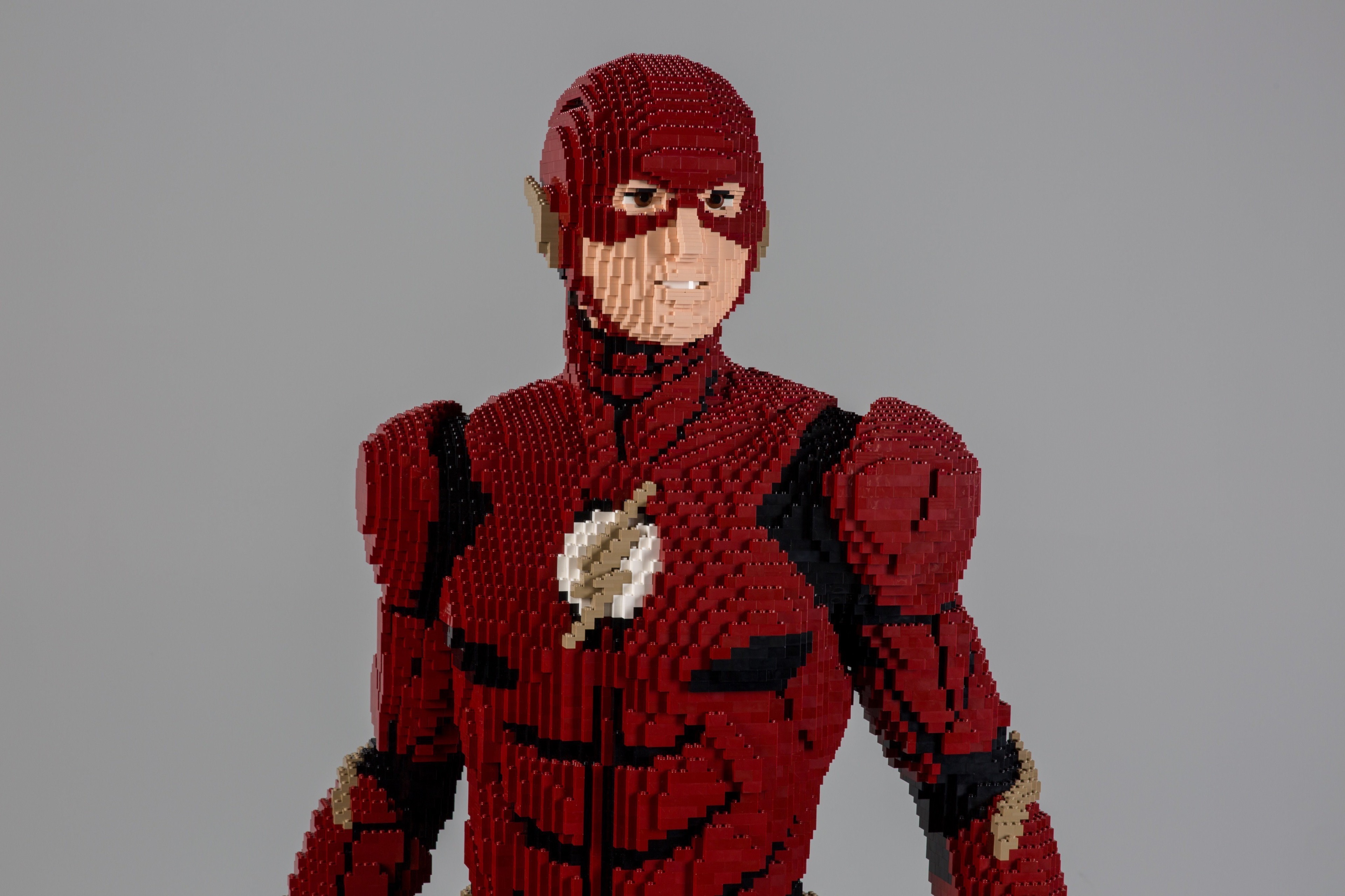 The Flash from DC Comics Lego sculpture HD Wallpaper