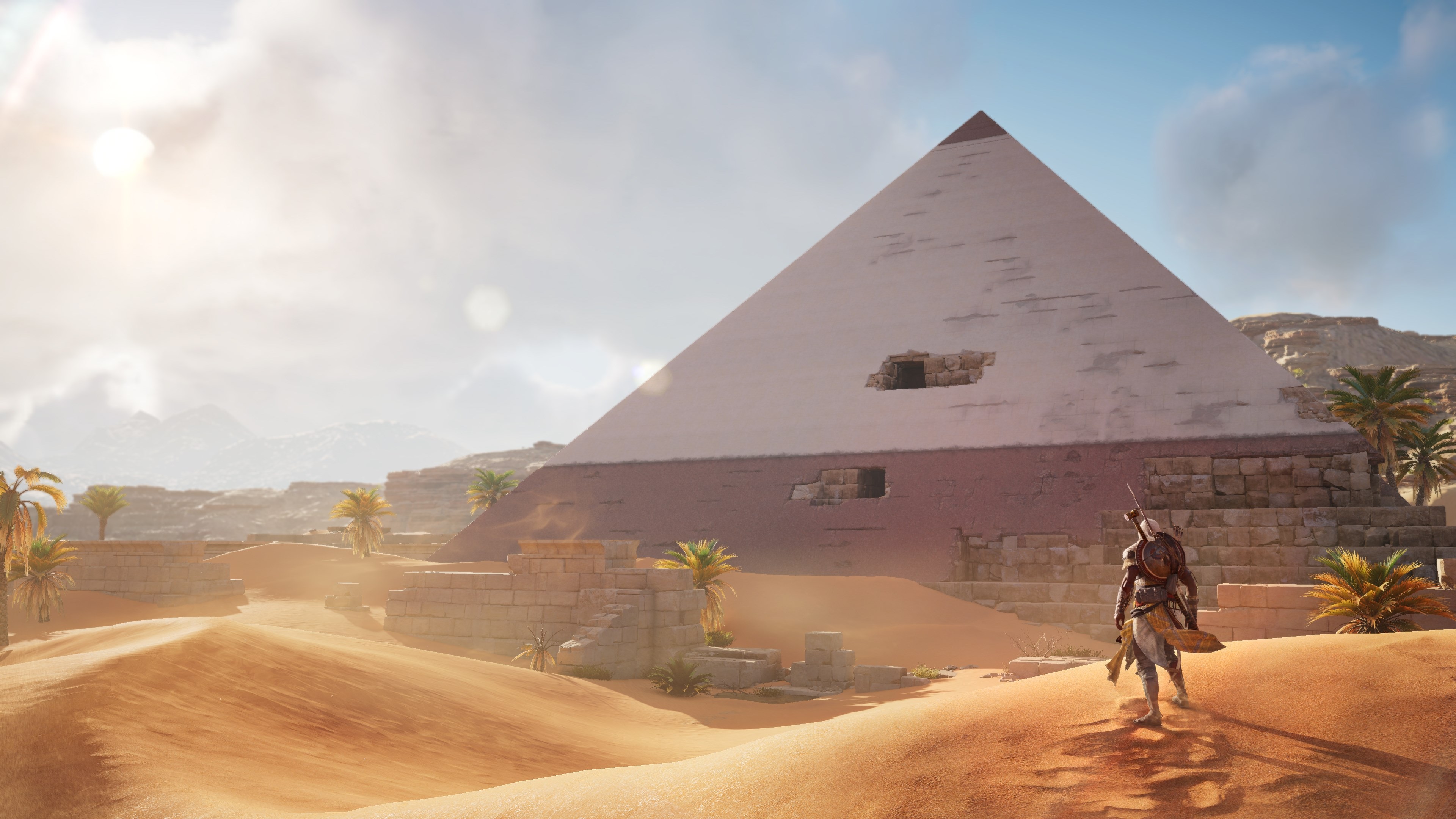 Bayek from Assassin's Creed Origins in a desert HD Wallpaper