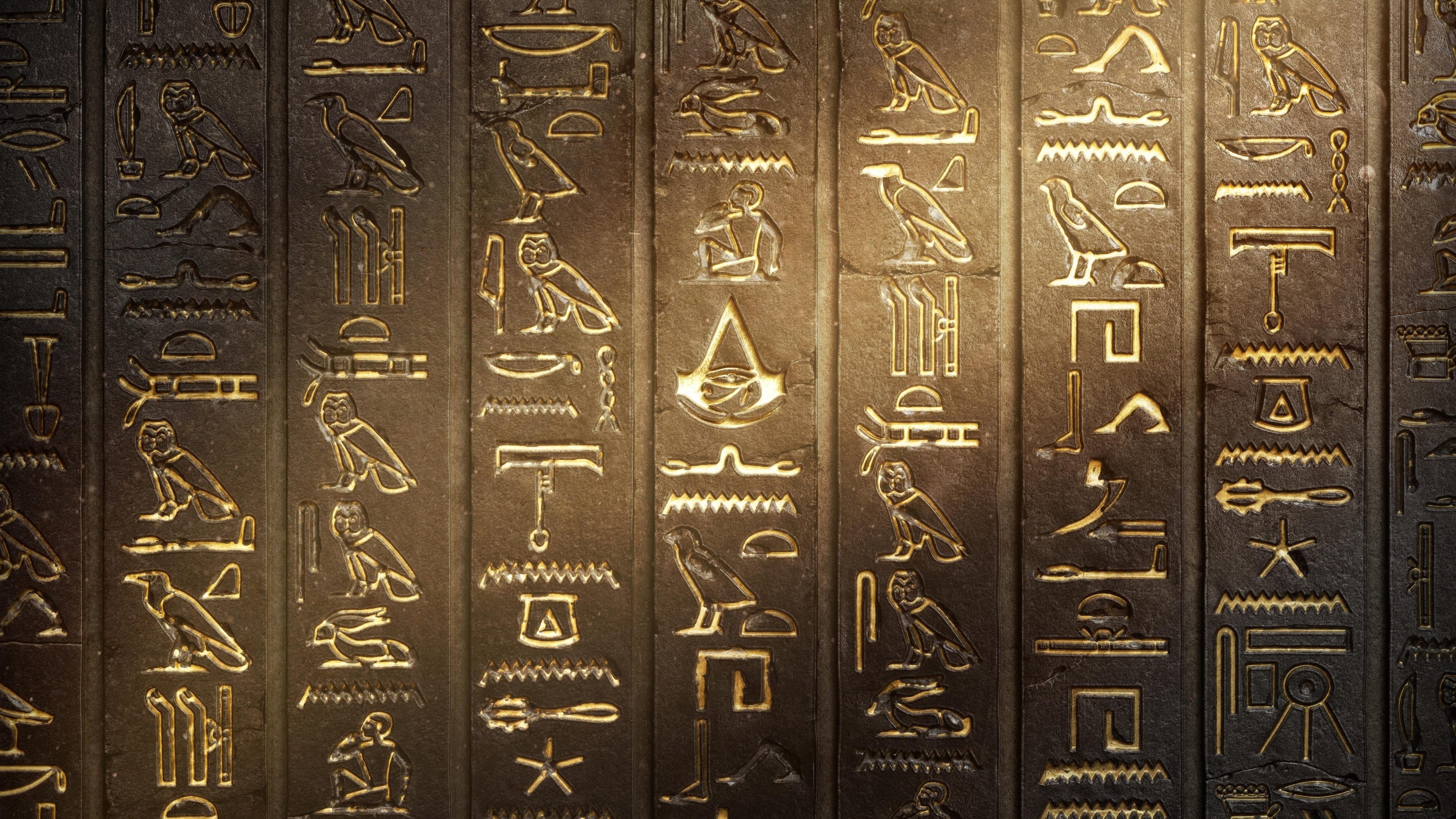 Assassin's Creed Origins Hieroglyphs 4K HD Wallpaper
