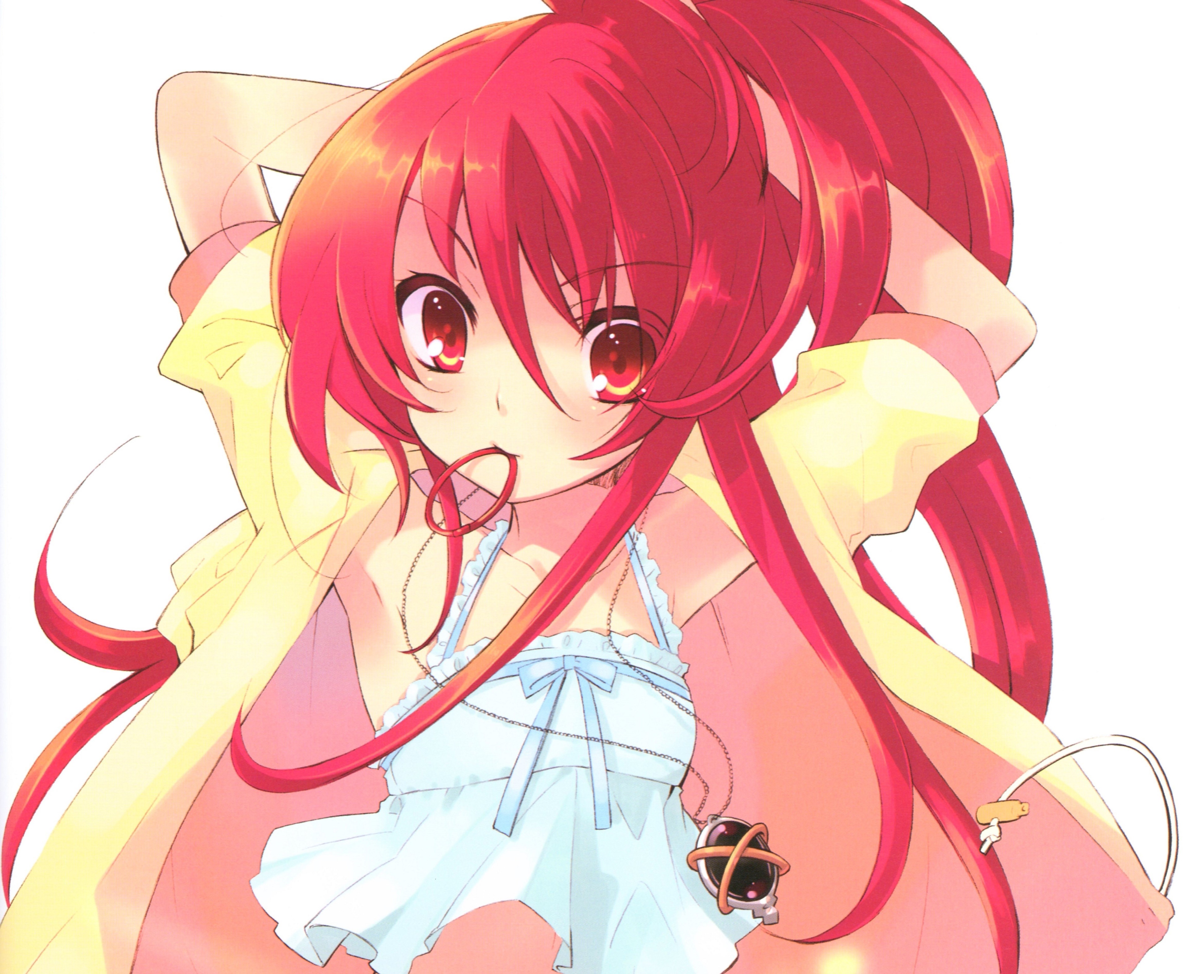Shakugan no Shana Red-Haired Girl 4K HD Wallpaper