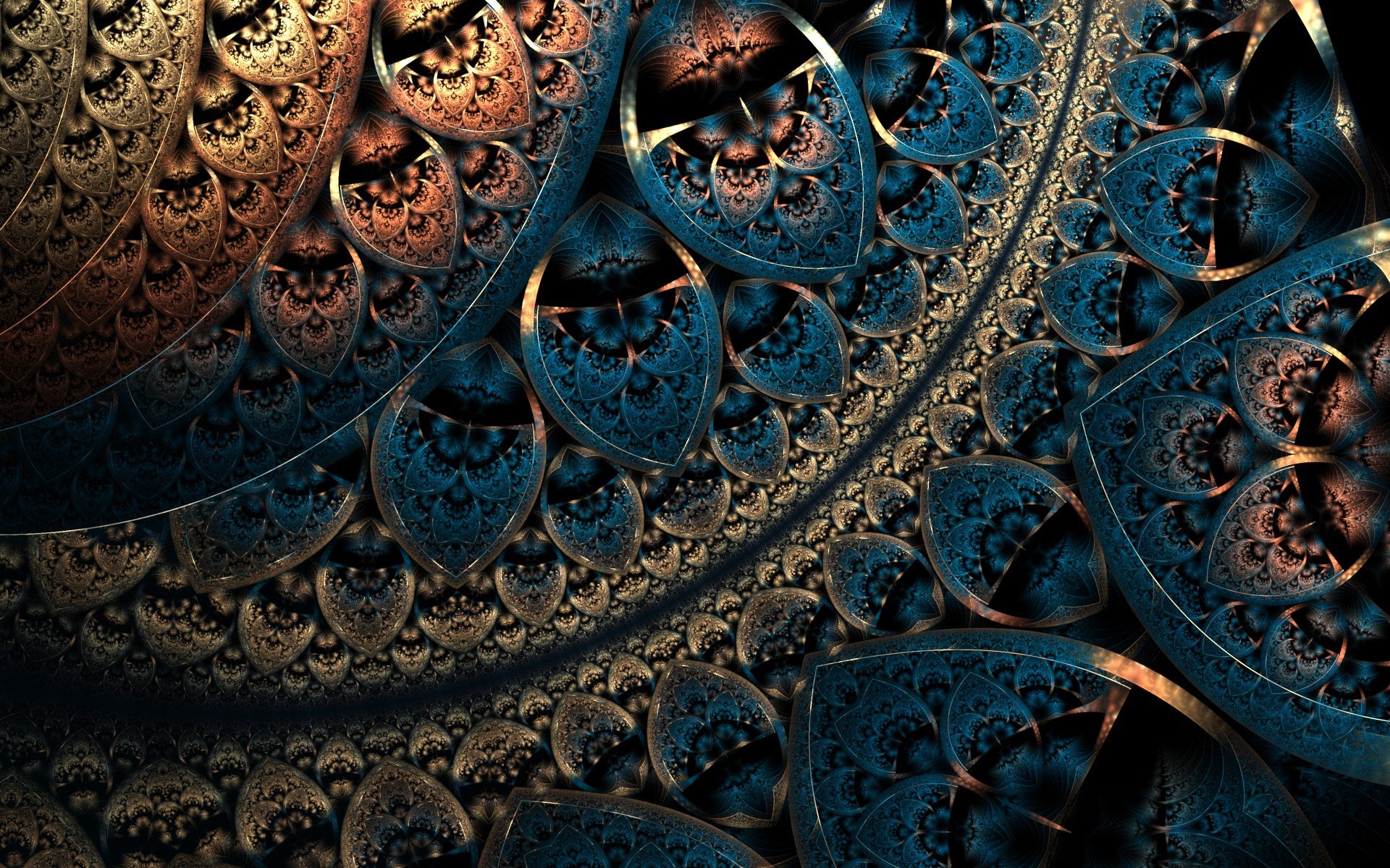 Intricate Fractal Geometry with Abstract Patterns HD Wallpaper