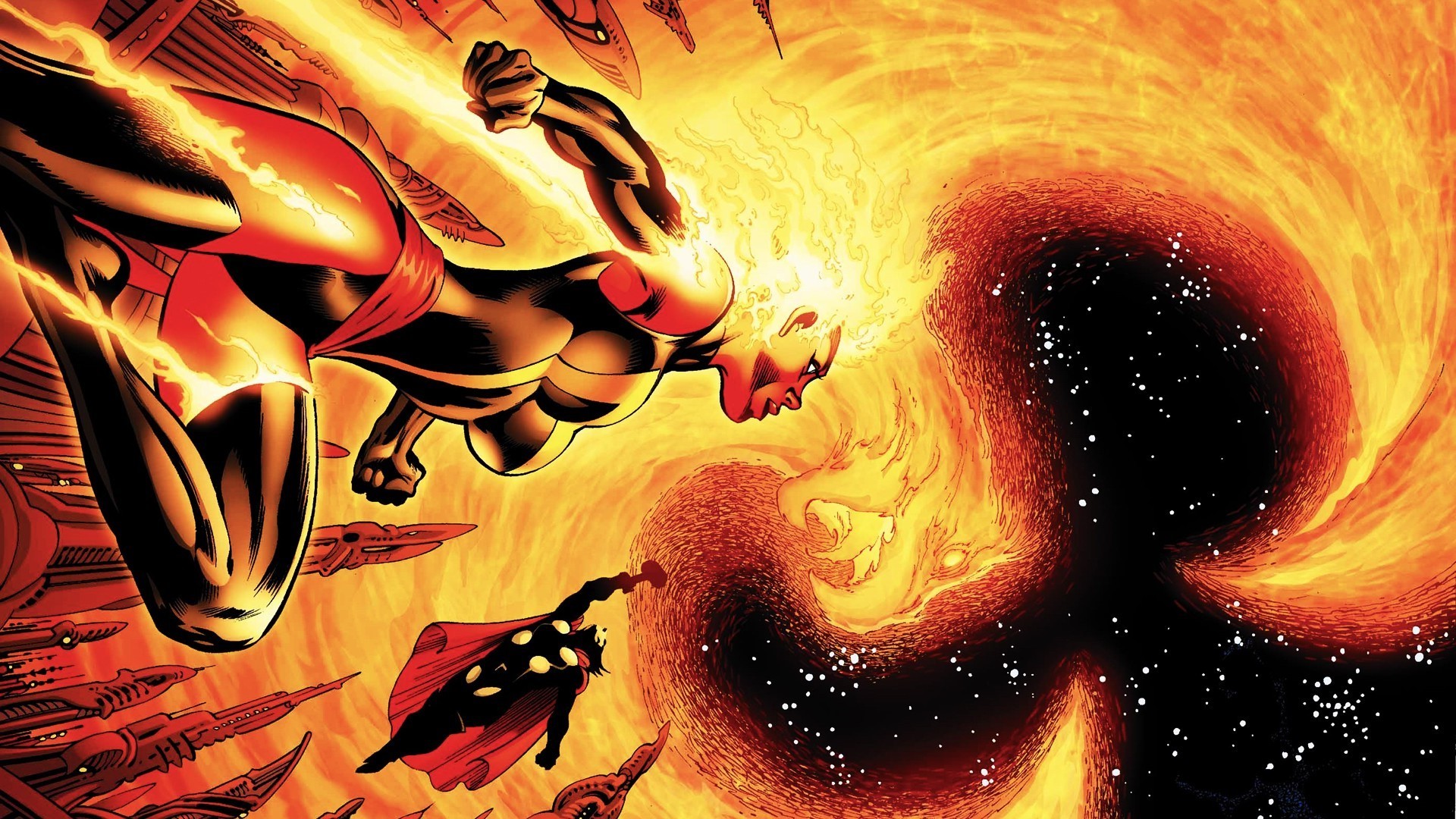 Dark Phoenix and Thor from Marvel Comics HD Wallpaper