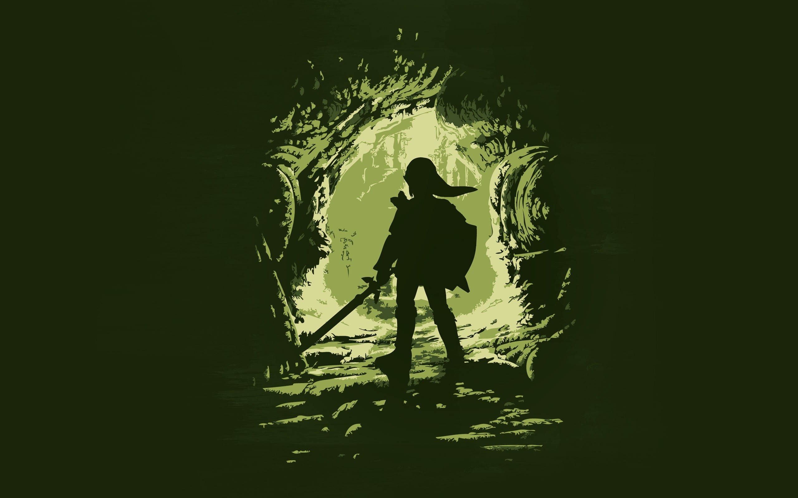 Link from The Legend of Zelda in a cave HD Wallpaper