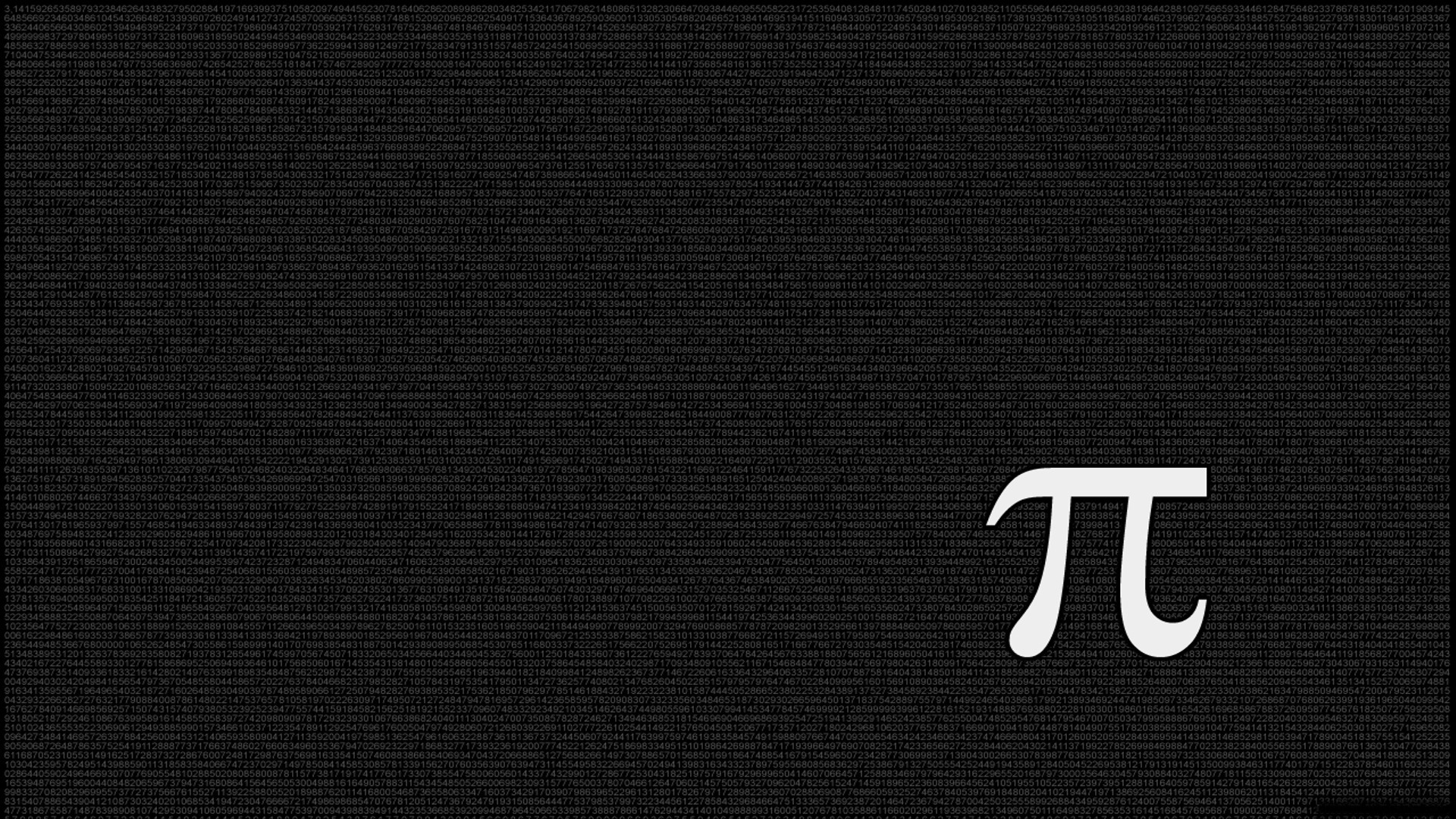 Pi symbol on a background of numbers HD Wallpaper