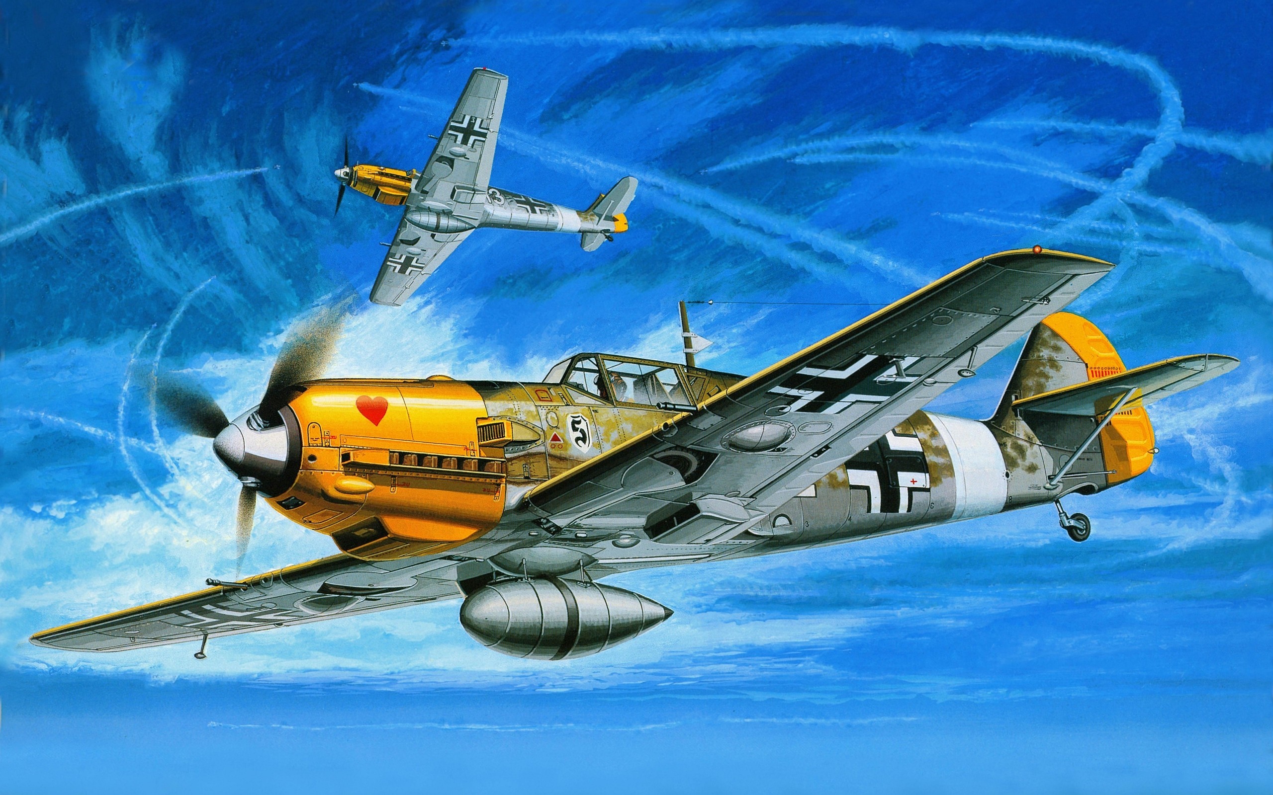 Messerschmitt Bf 109 aircraft in flight HD Wallpaper